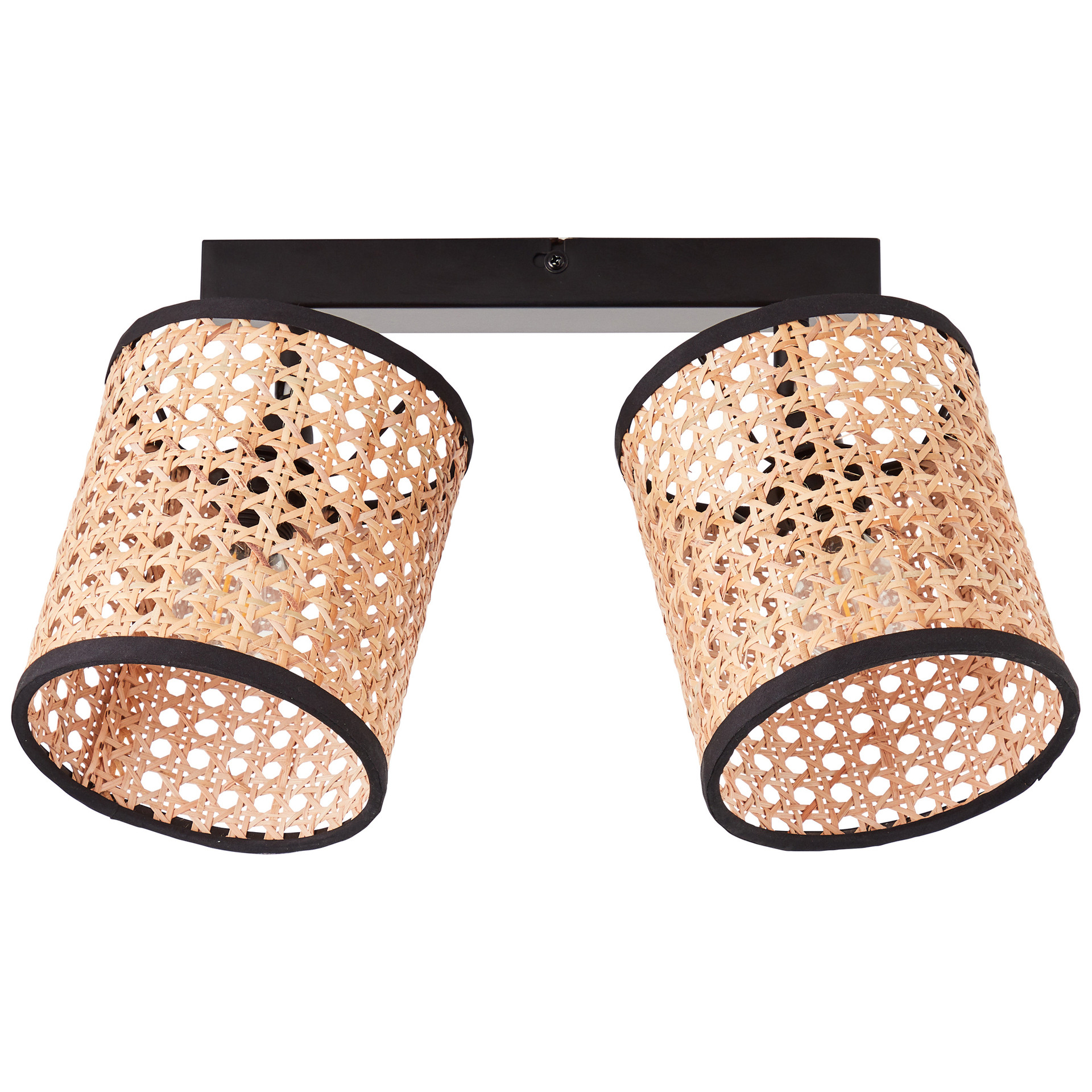 Spotbalken Toni, beige, 21 x 31 cm, Rattan Innenleuchte