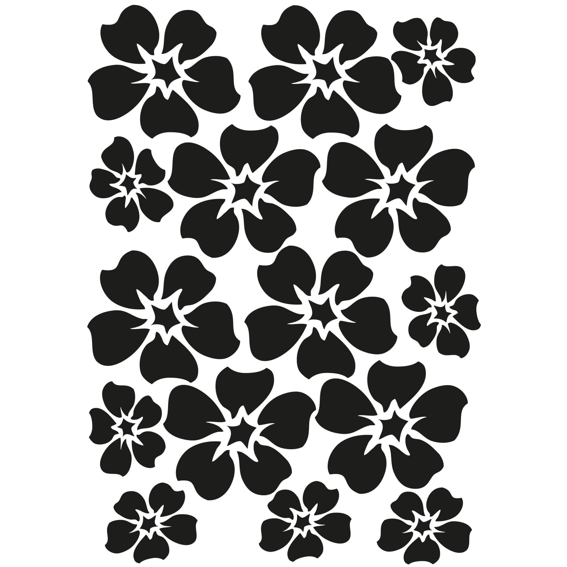 Wallsticker Blomster sæt 9