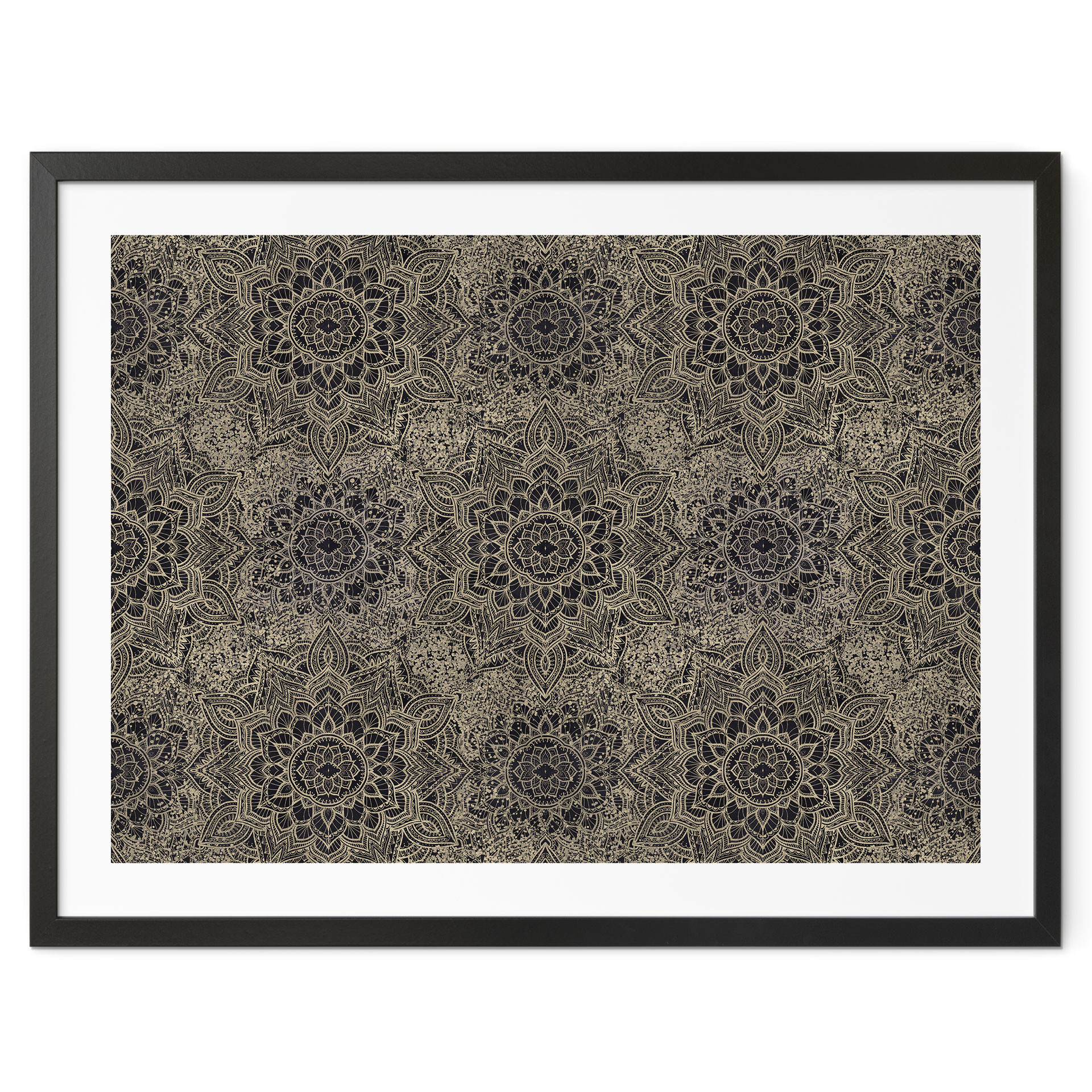 Poster Mandala Boho Antikgold - Bloomery Decor