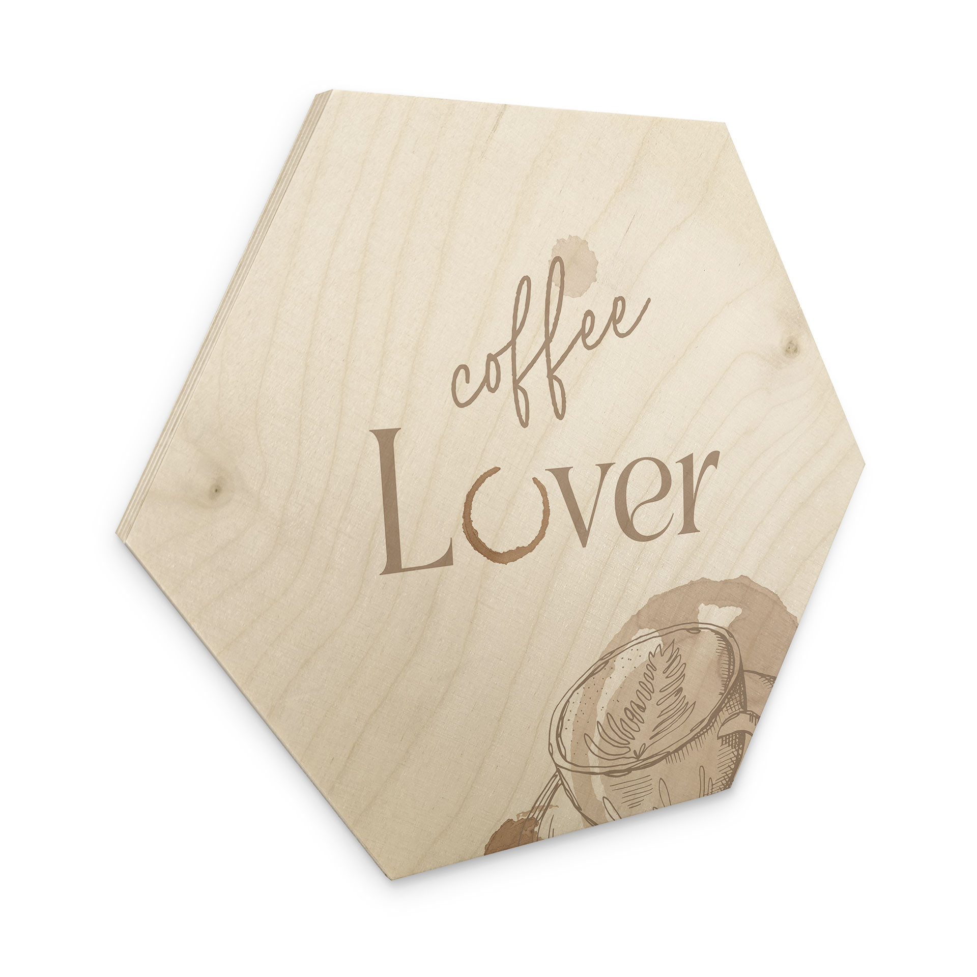 Sekskantet træ Coffee Lover