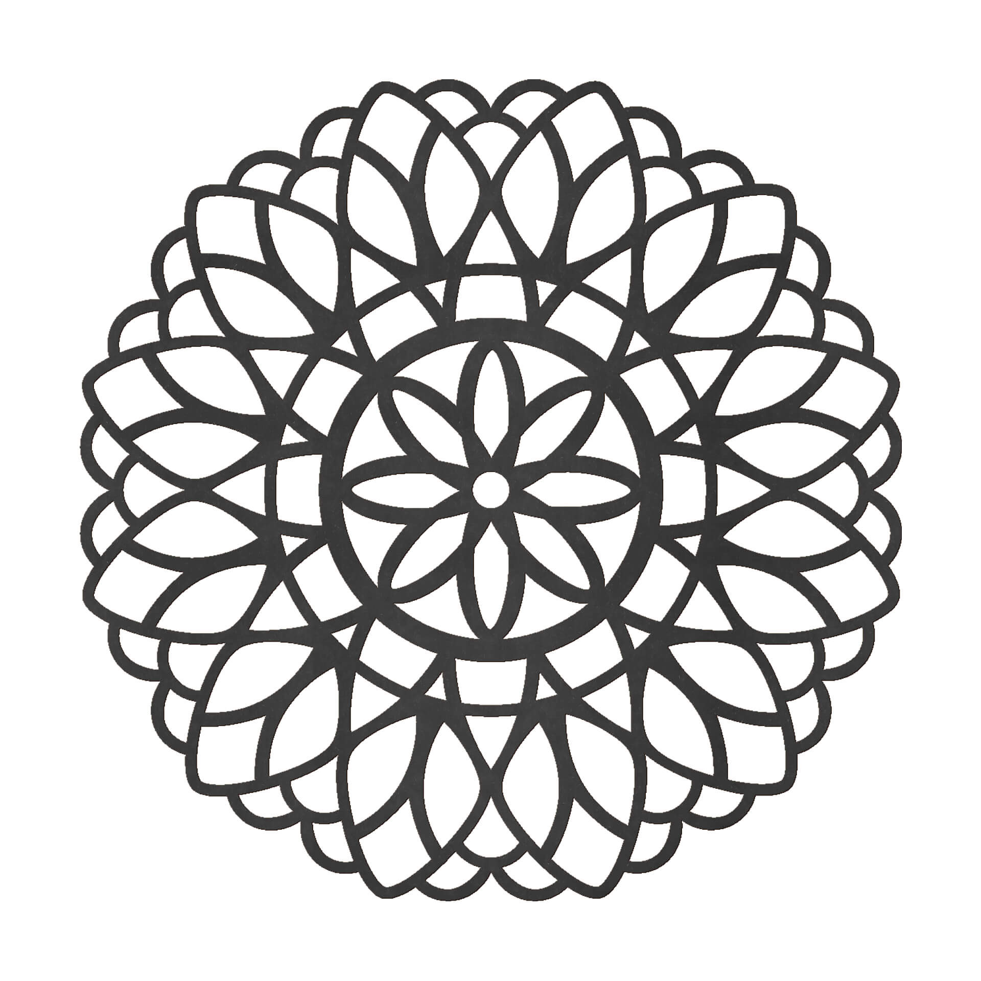 MDF - Dekoracja drewniana - Mandala Kwiat Życia - Okrągła