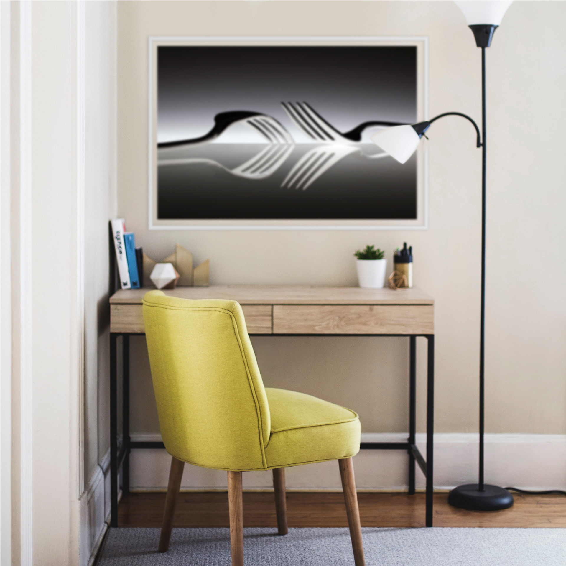Wallprint De Kogel - Silverware Reflection