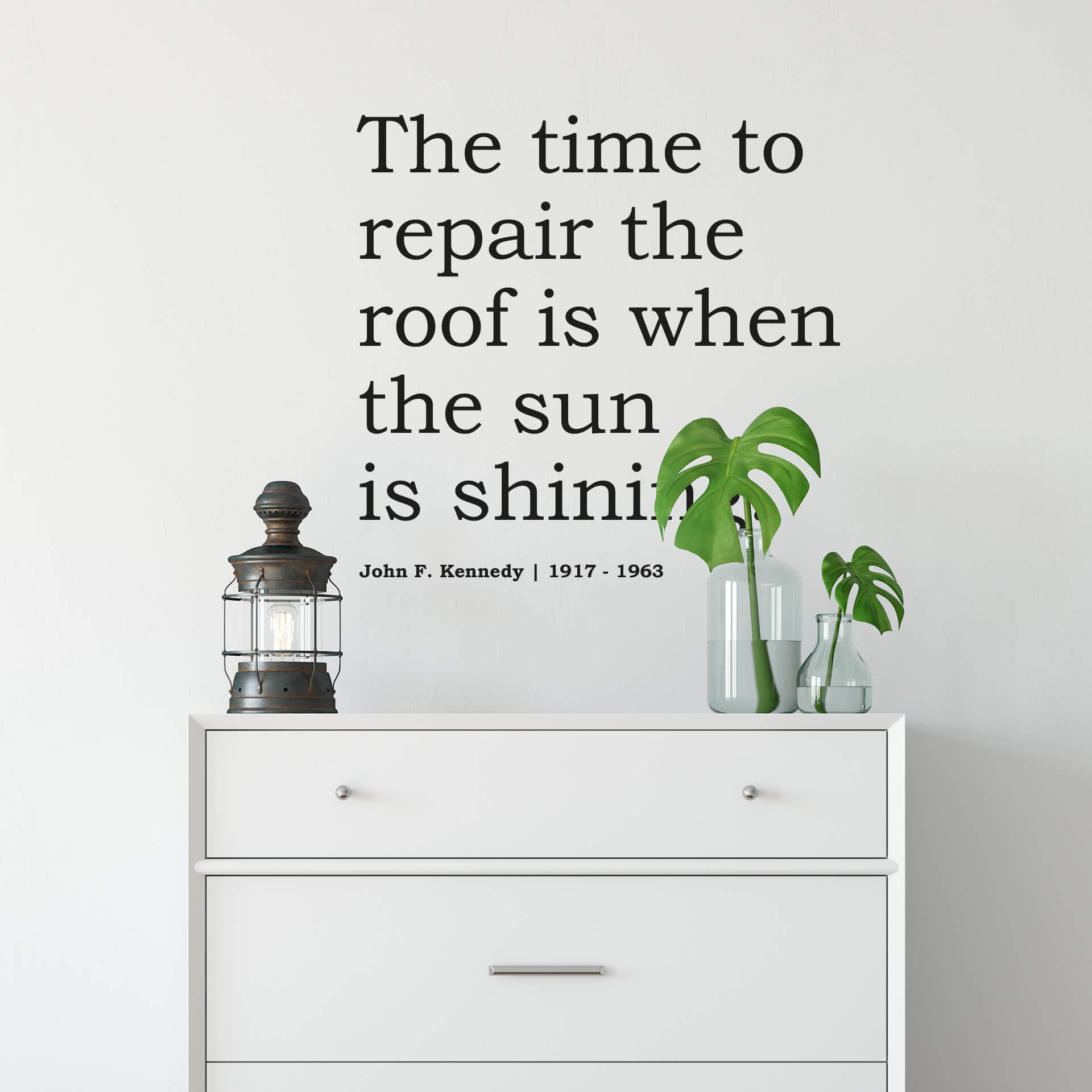 Wallsticker The time to repair the Roof..