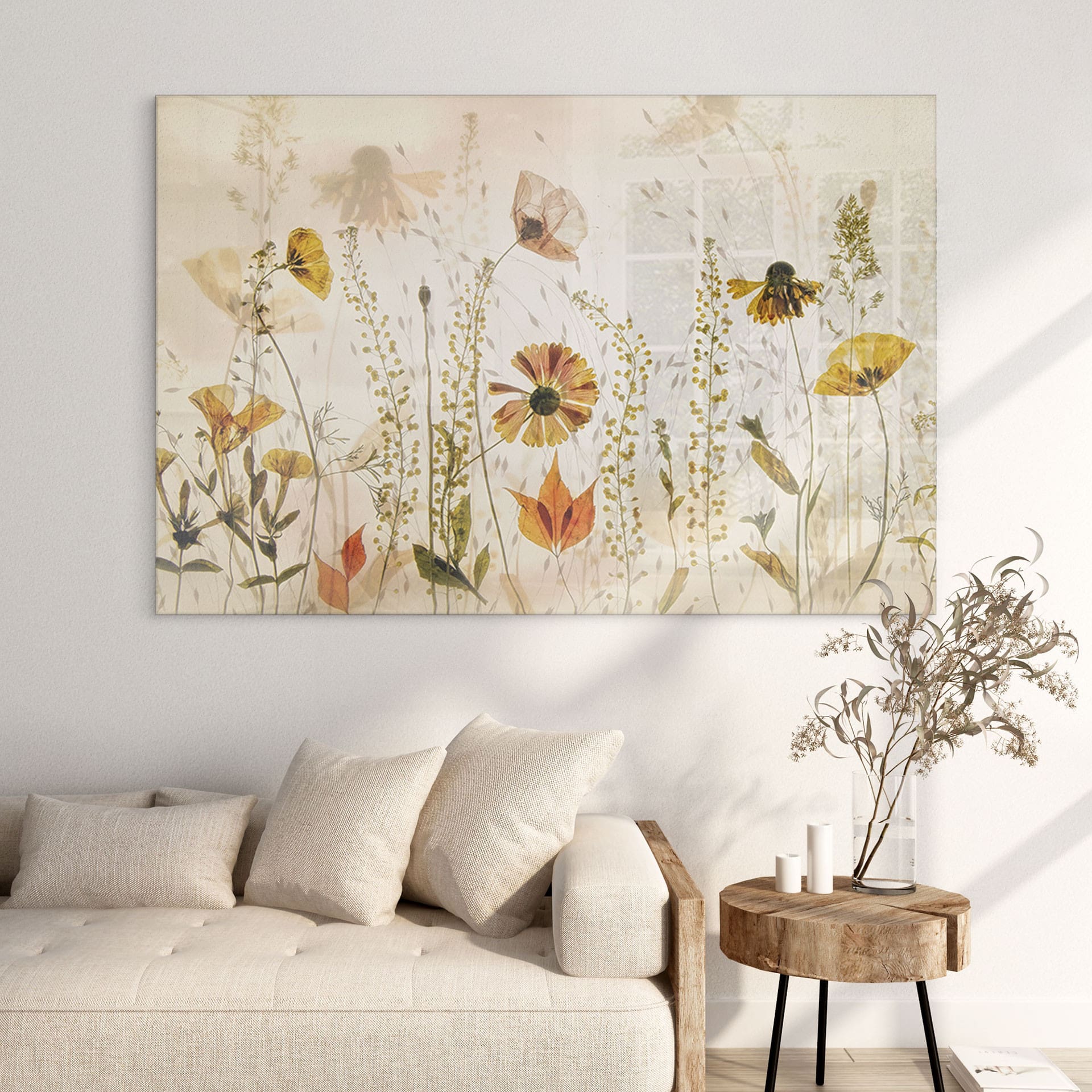 Acrylglasbild Wilde Wiesenblumen im Sonnenlicht - Talen