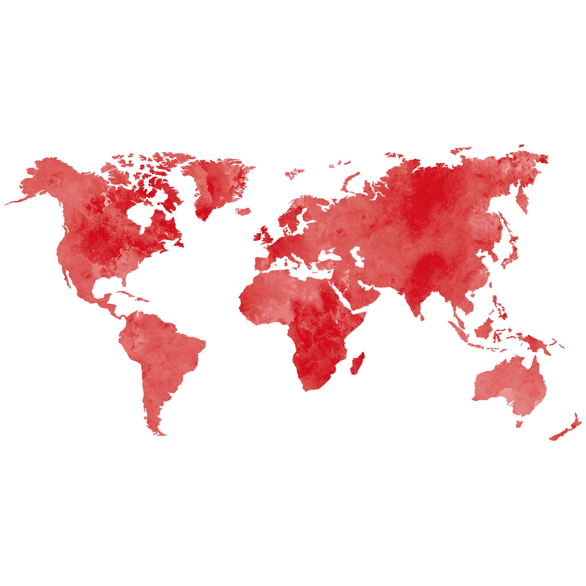 Adesivo murale Mappamondo – rosso con cornici