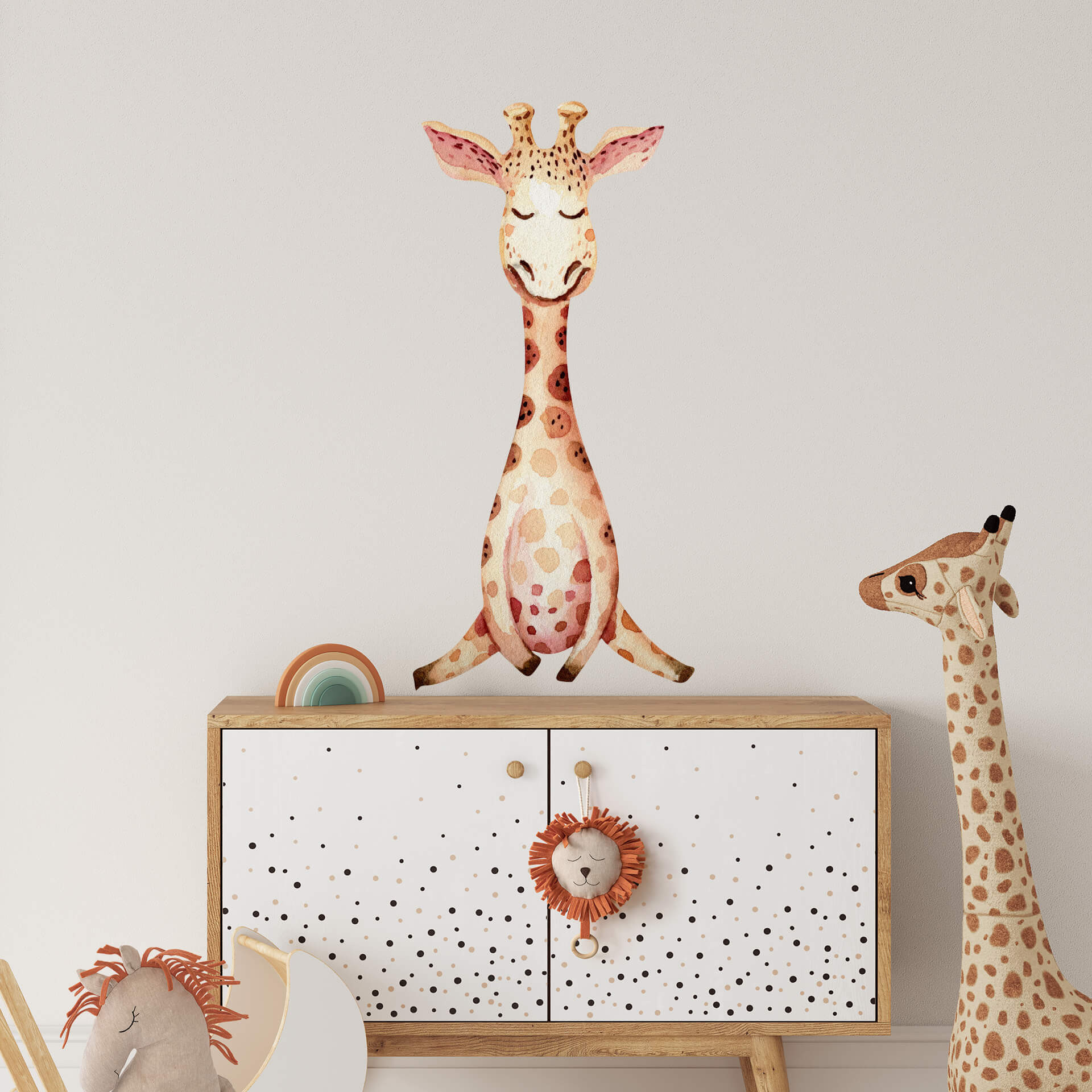 Wandtattoo Kvilis - Schlummerndes Giraffenbaby