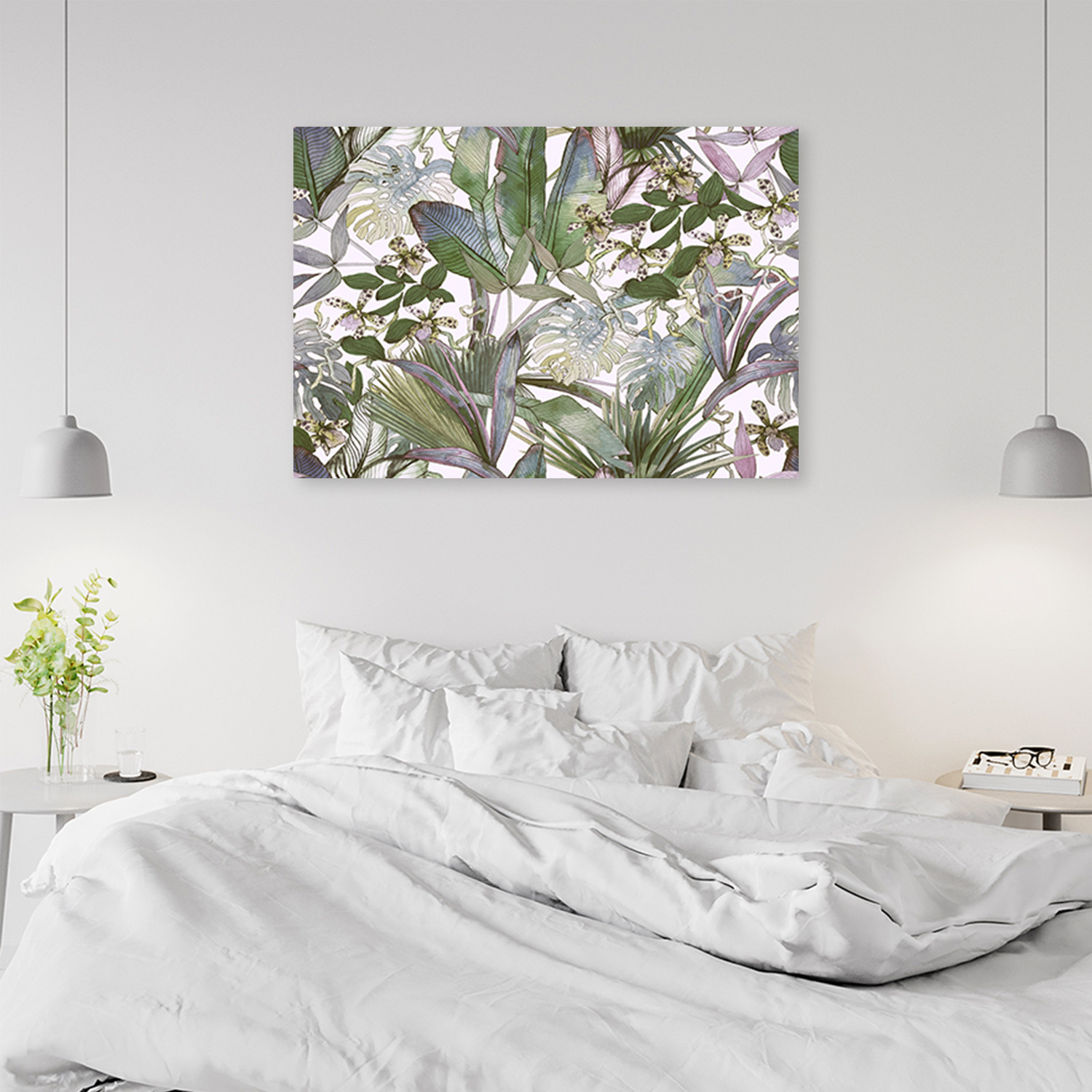 Canvasbillede, Tropiske monstera-blade