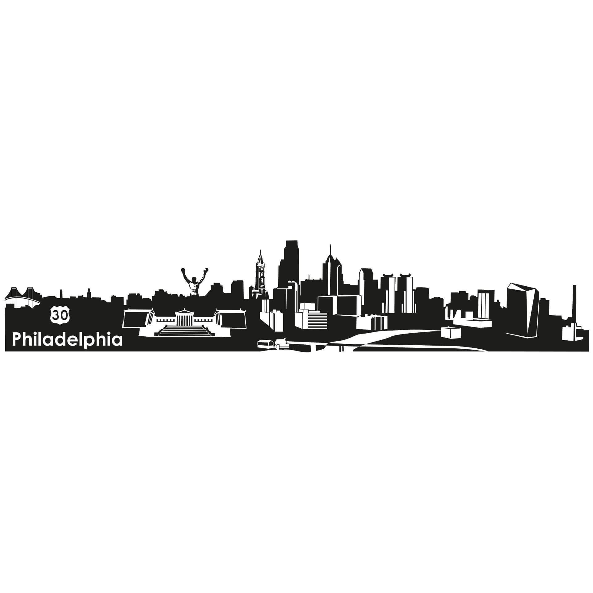 Wallsticker Philadelphia Skyline