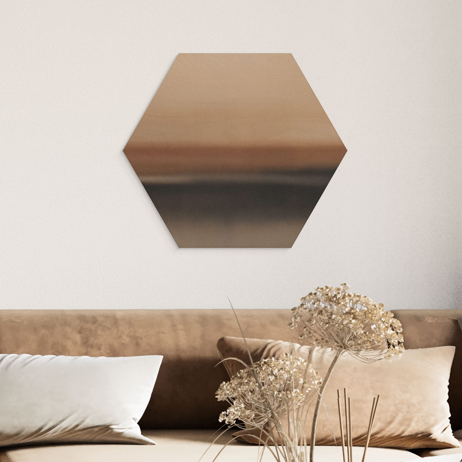 Esagono Quadro in Legno Rotko Dawn - Orizzonte Caldo - Sir Edward x Grigory Gladarev