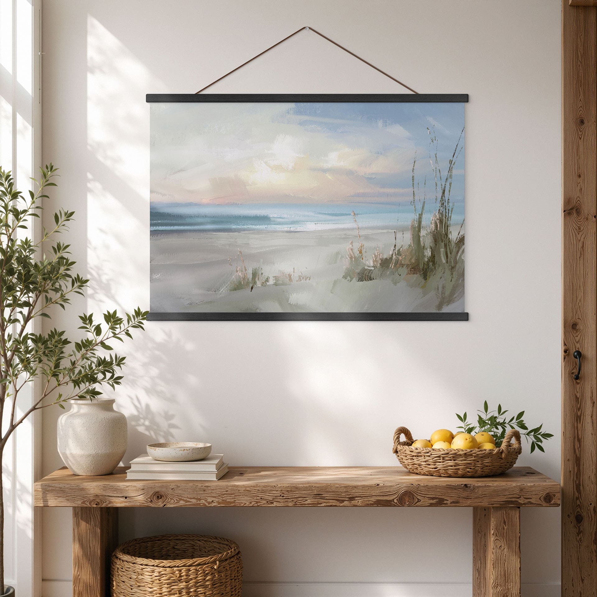 Tekstil plakat Rolig strand i pastelfarver - Cheney