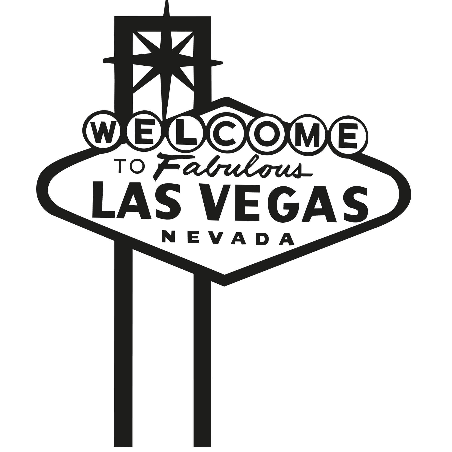 Wallsticker Vegas Skilt