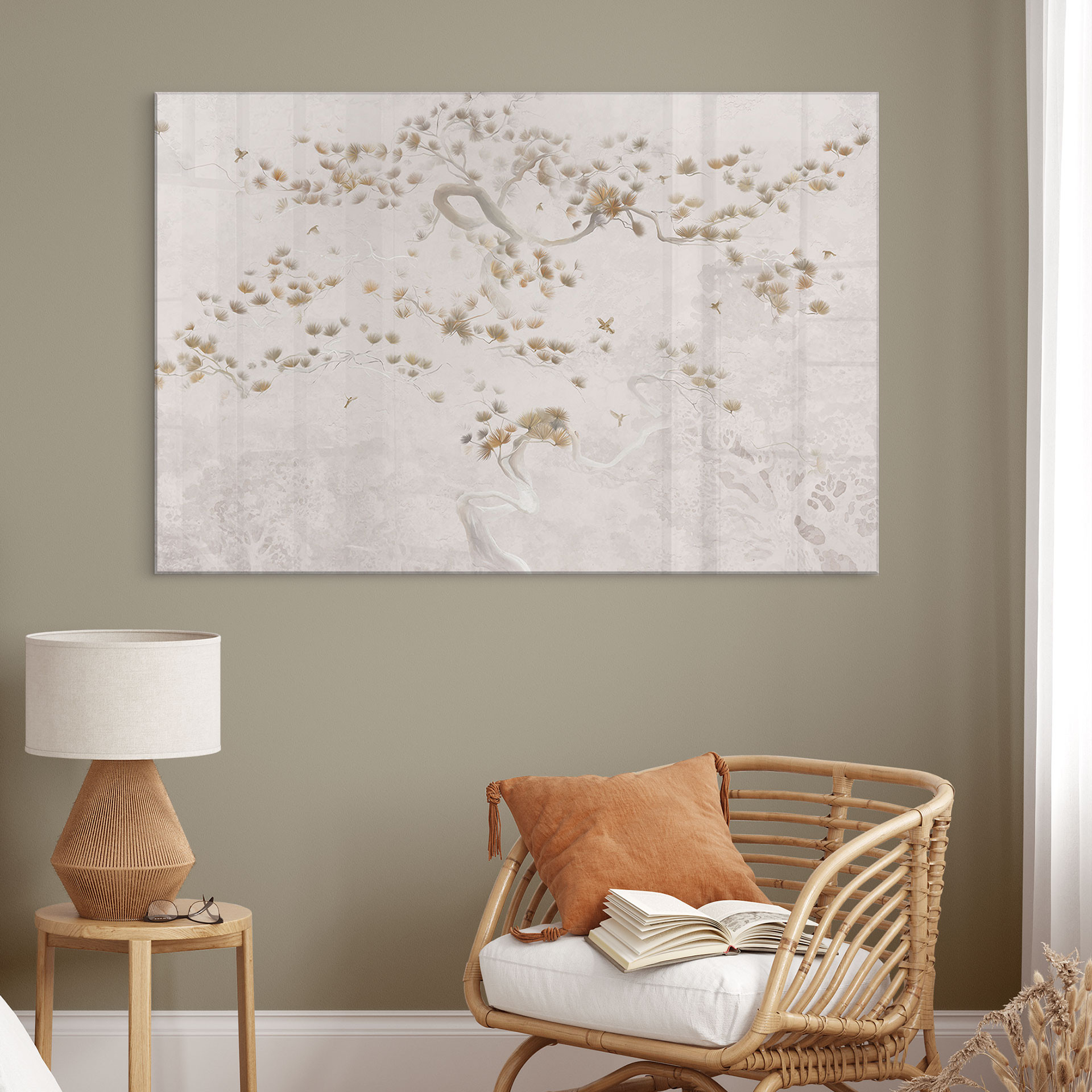 Acrylglas afbeelding Elegante dennenboom in Aziatische stijl - Ms Tiff