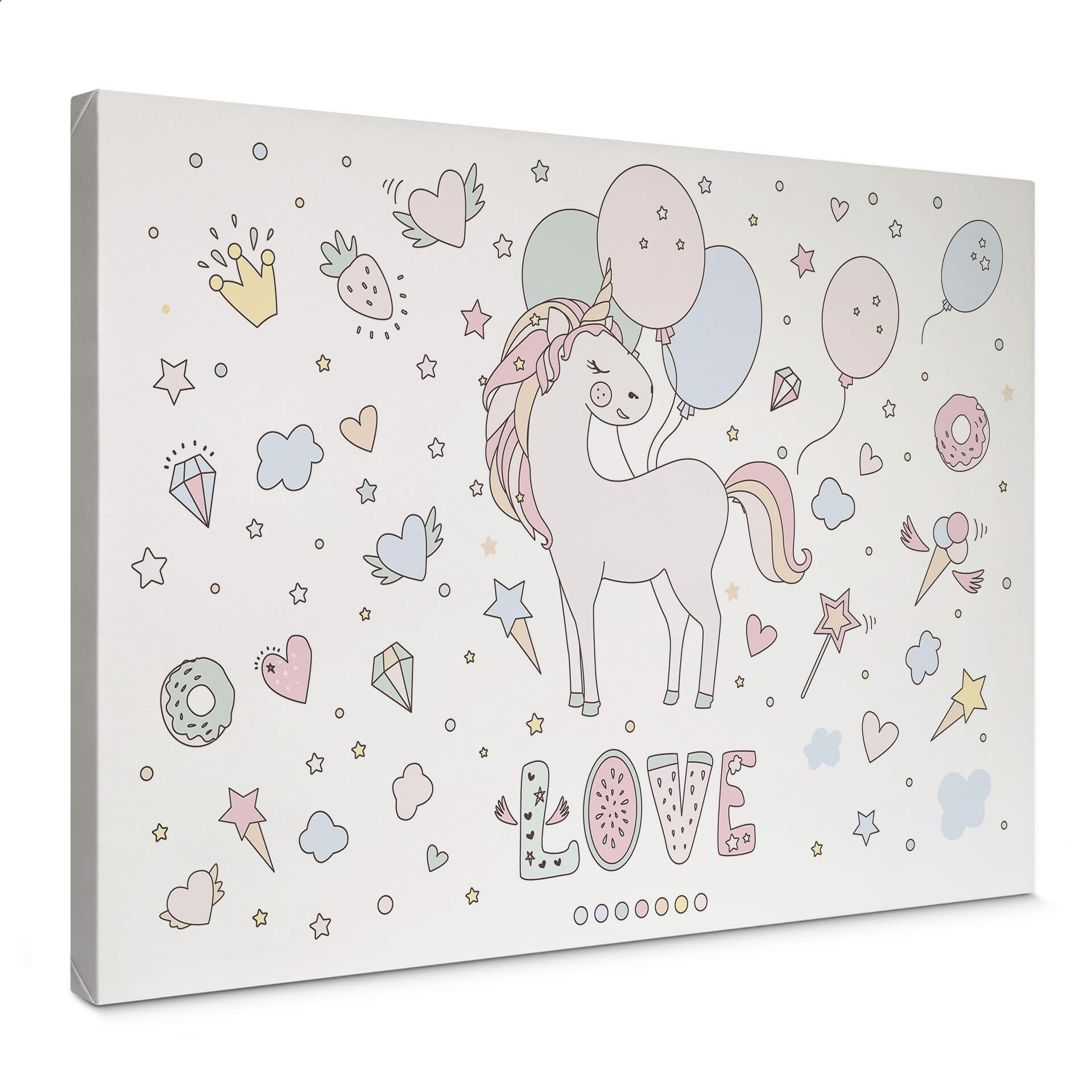 Obraz na płótnie Kvilis - Unicorn Love - Unicorn balloon party