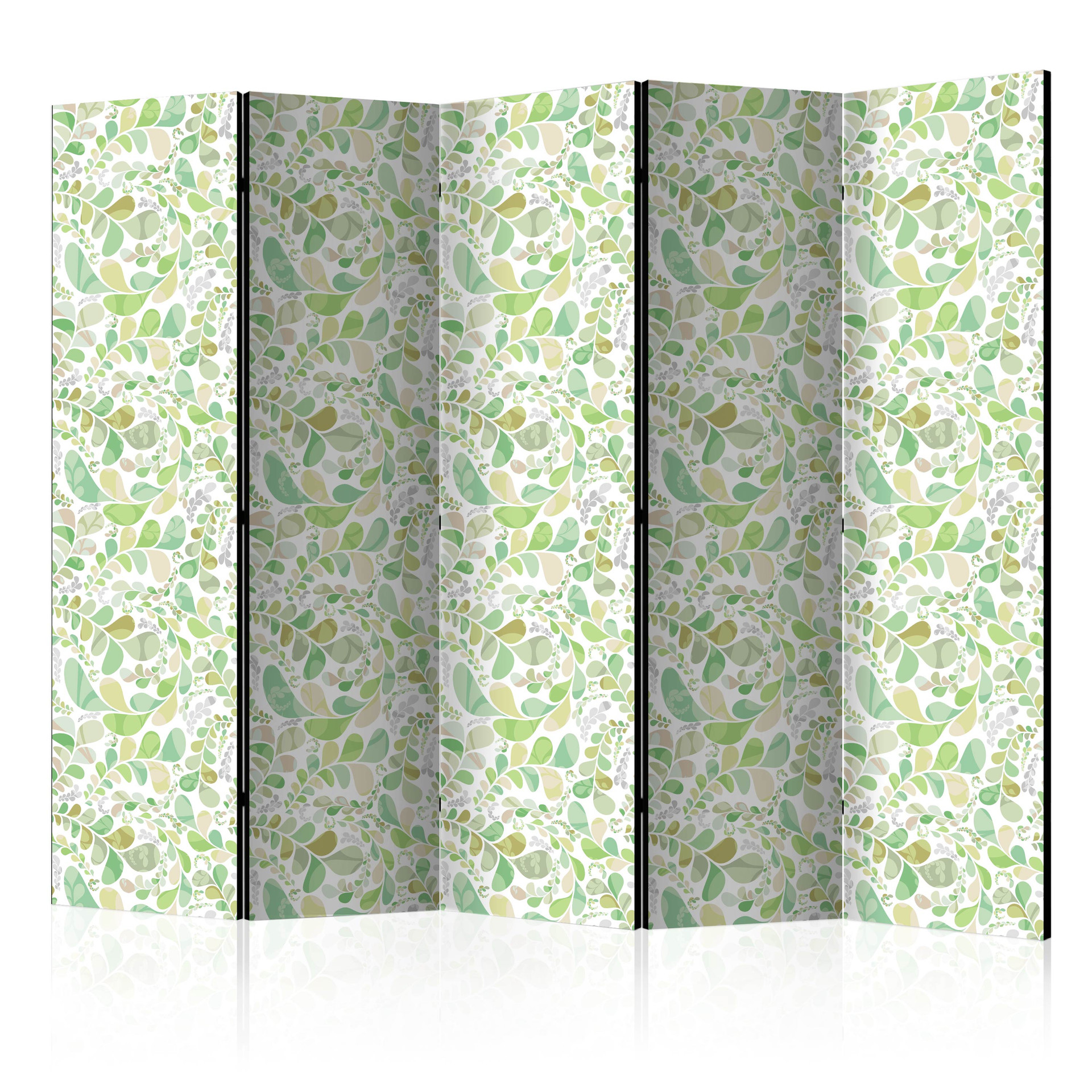 Rumdeler med skærm - Plantefarvet glas, 3-delt