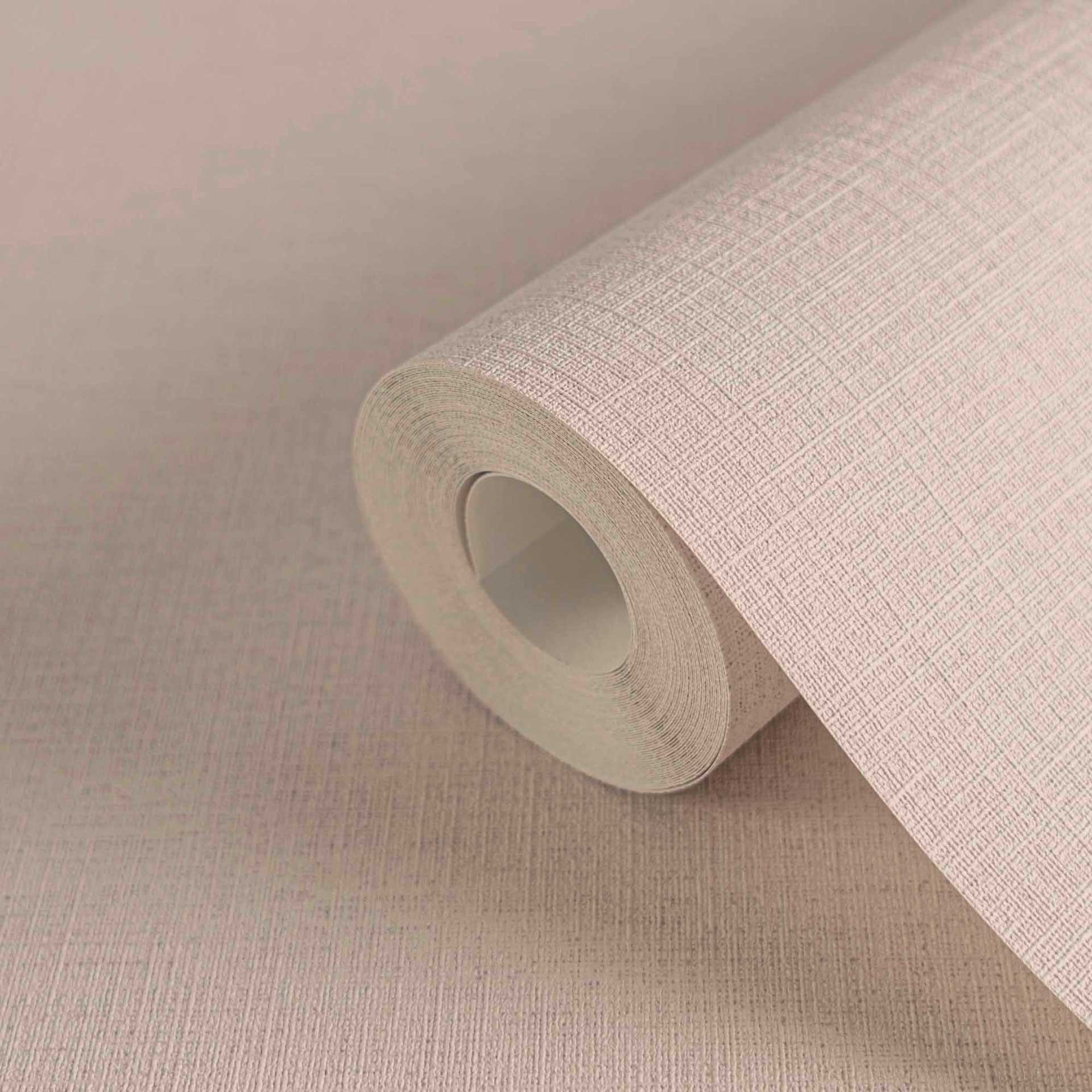 behang beige effen van A.S. Creation vliesbehang greige met textielstructuur
