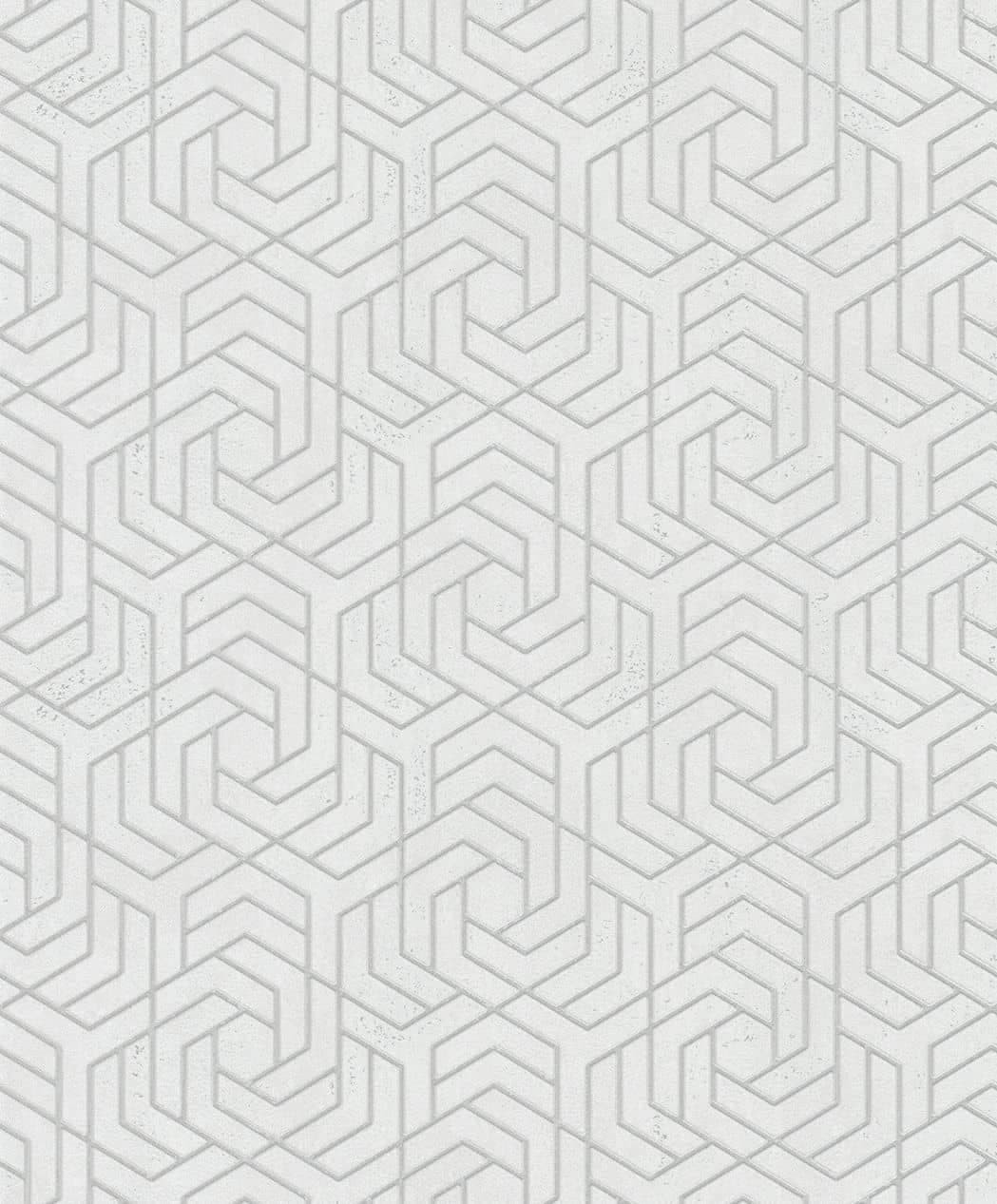 vliesbehang in 3D look grijs grafisch