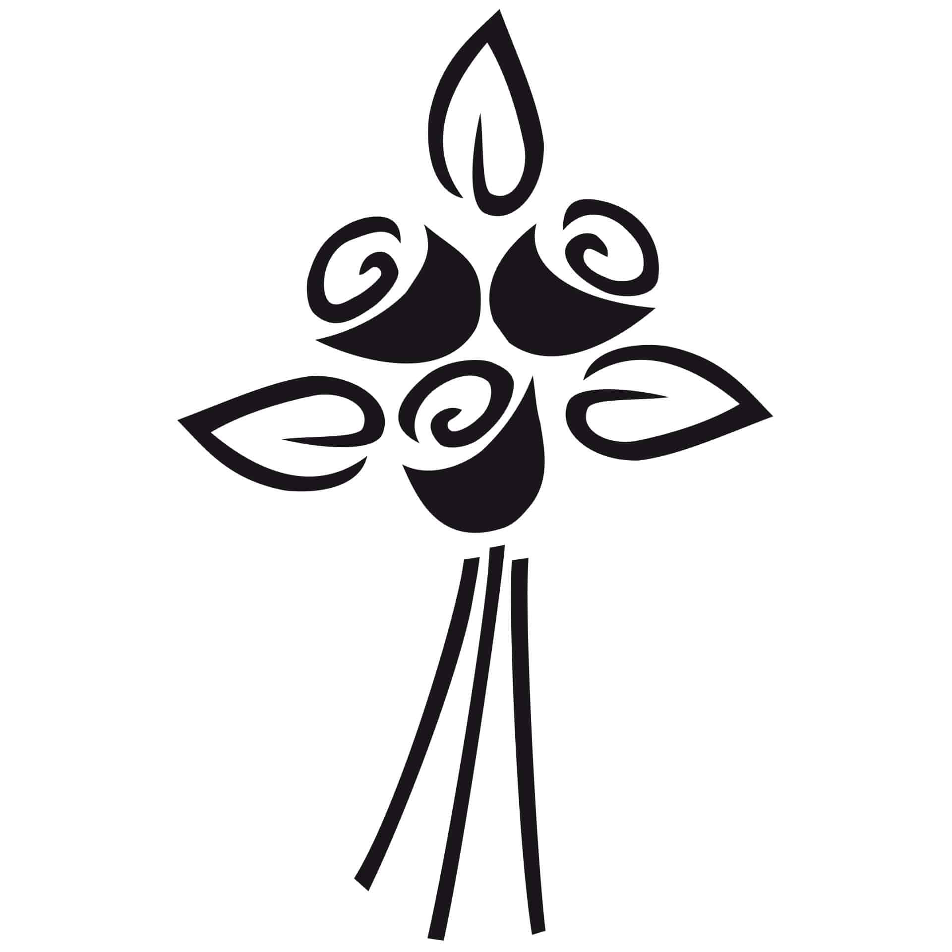 Wallsticker Buket med Roser