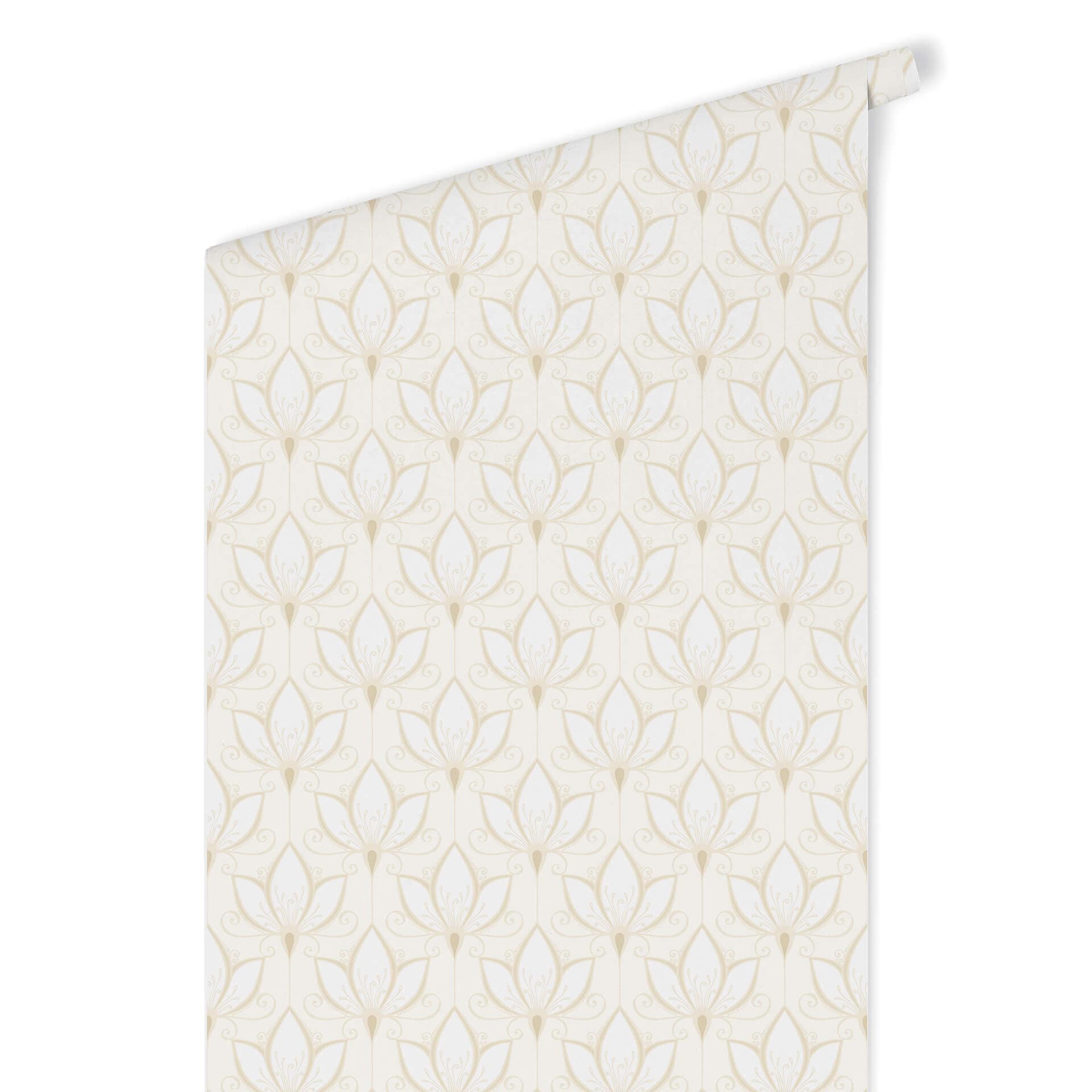 Tapet med mønster Art Deco blomster