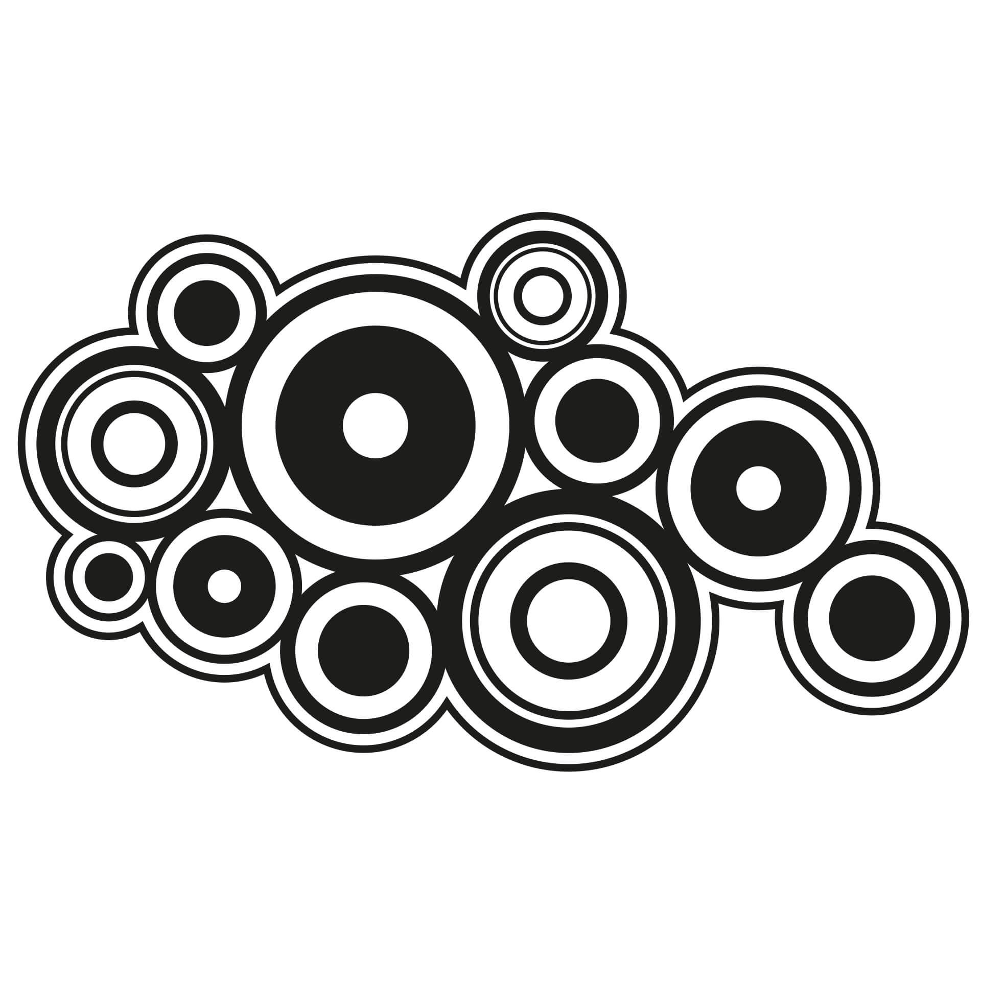 Wallsticker - Retro Ringe