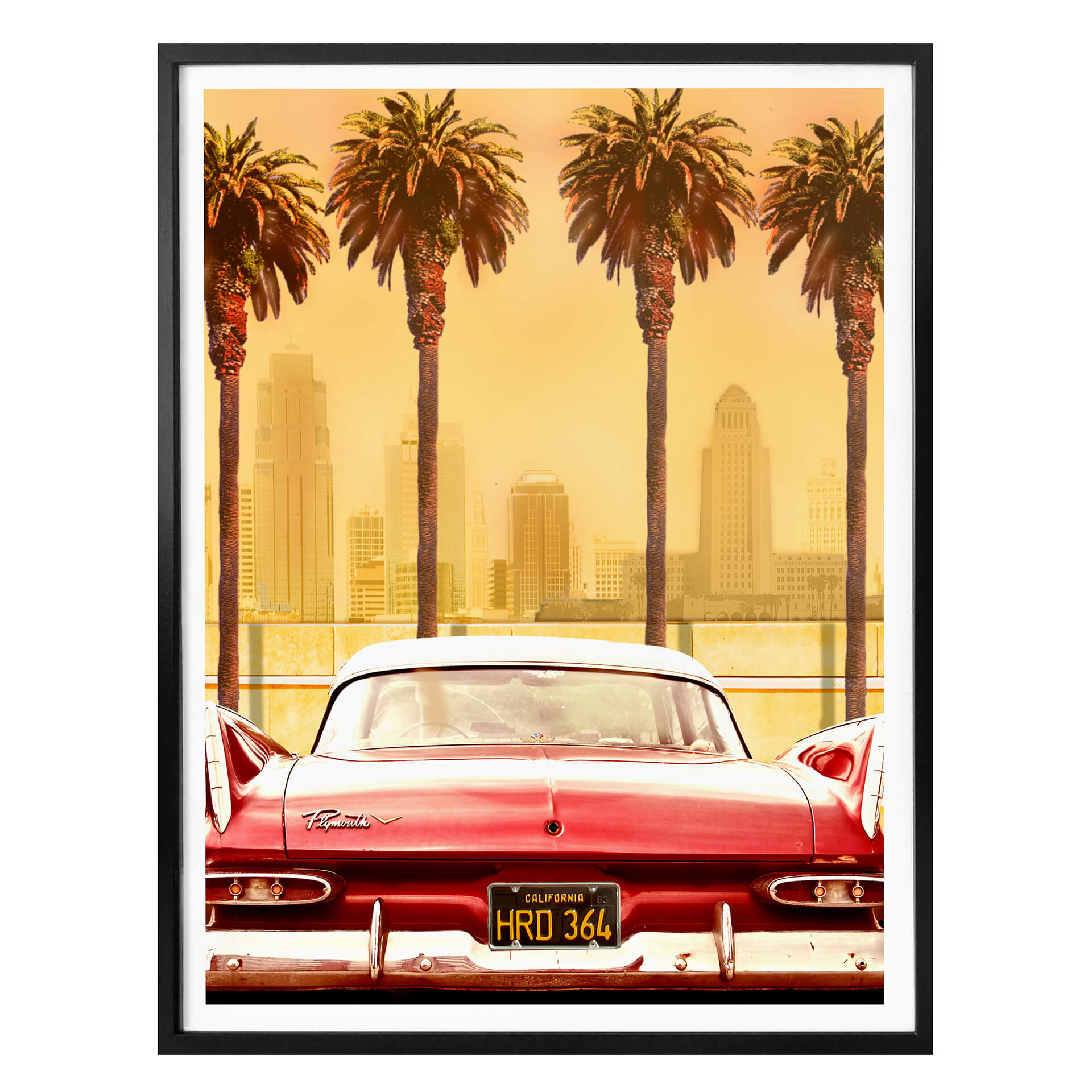 Poster Butterworth - Voiture ancienne à Los Angeles