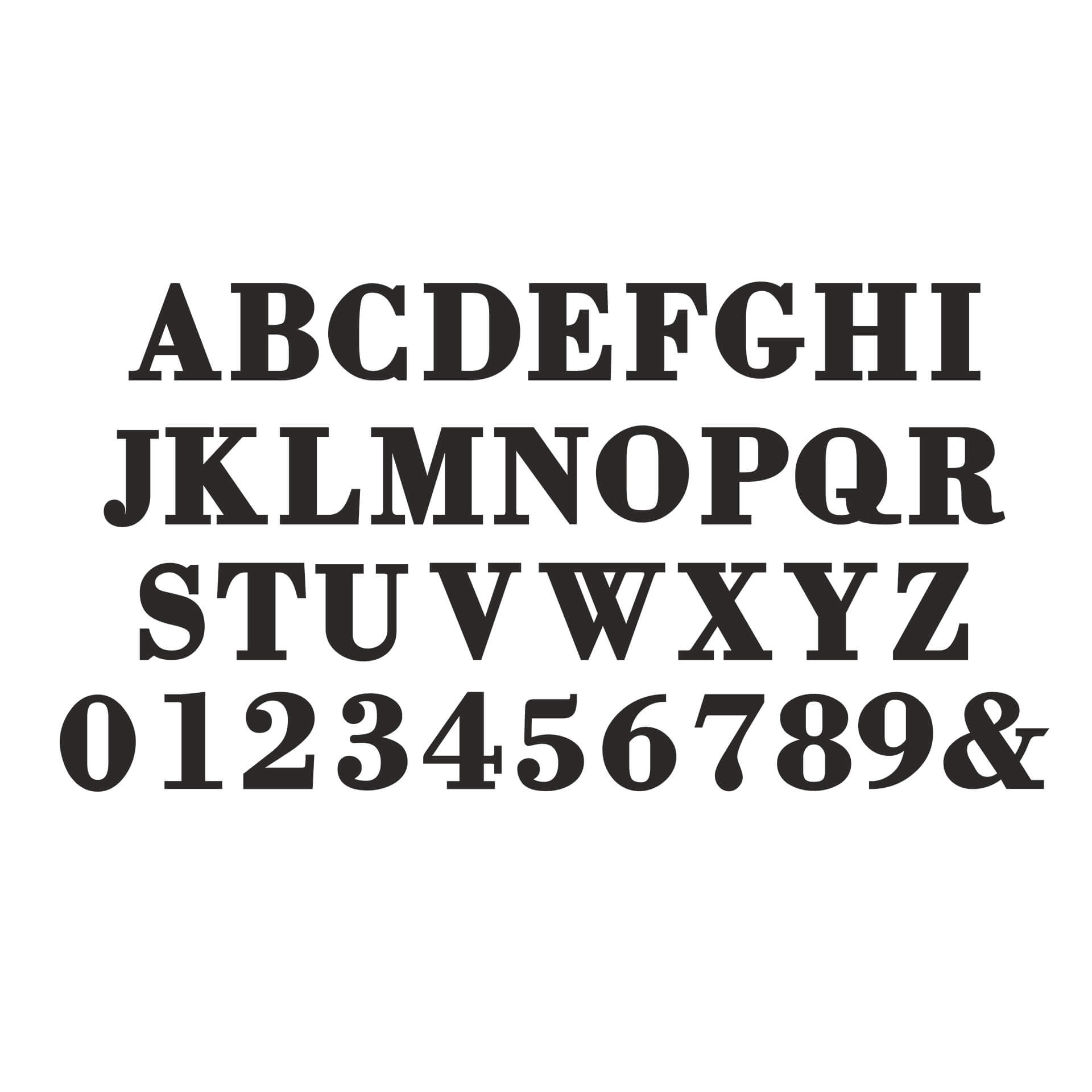 Drewniane litery do zawieszenia - Bodoni