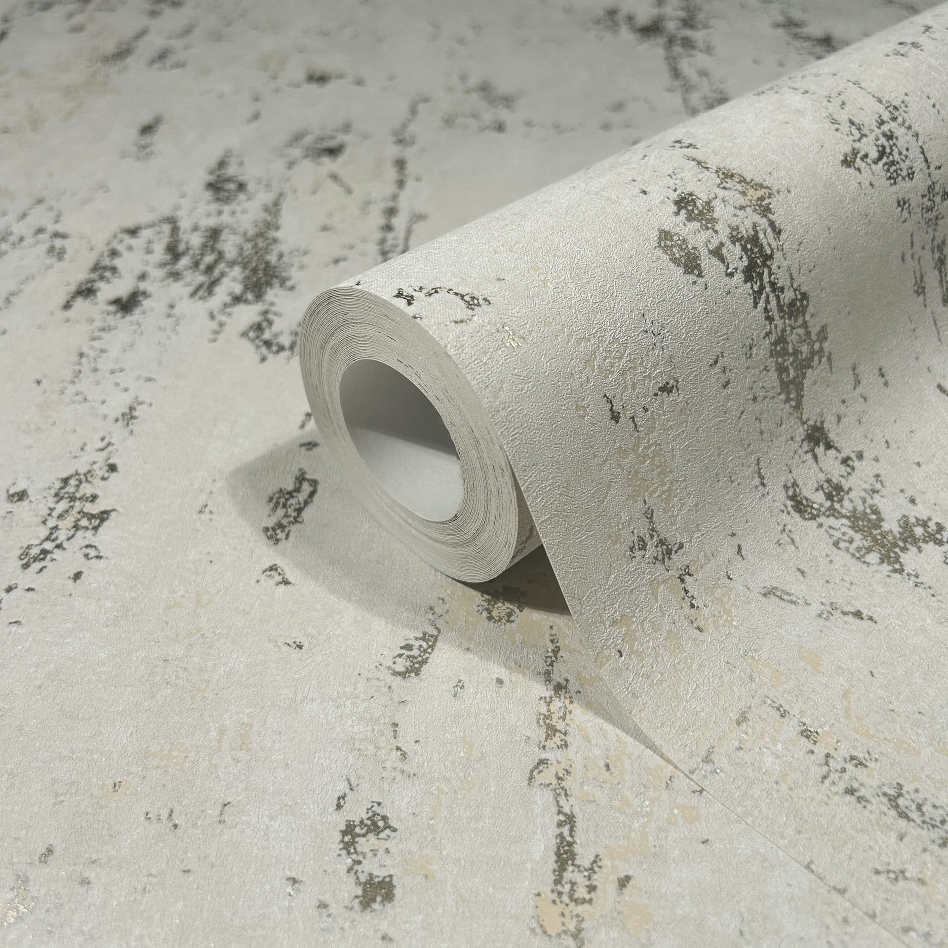 vliesbehang met glans beige betonlook