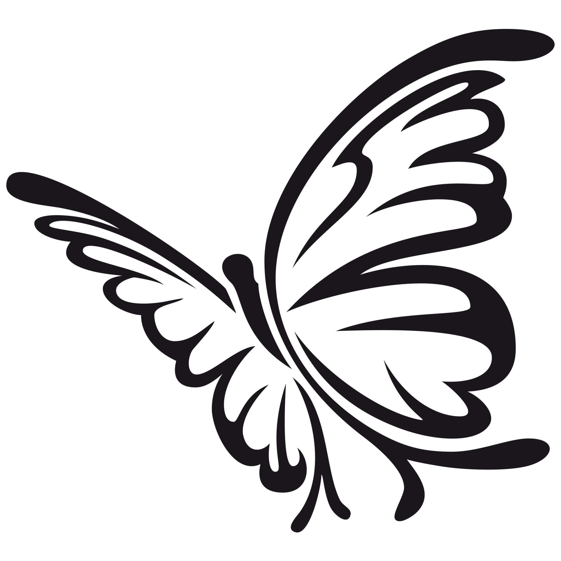 Wallsticker Sommerfugl 5