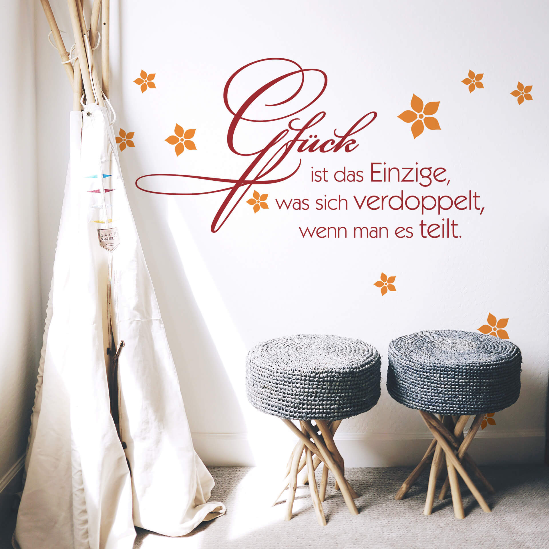 Wandtattoo Glück ist das Einzige... 3 (2-farbig)