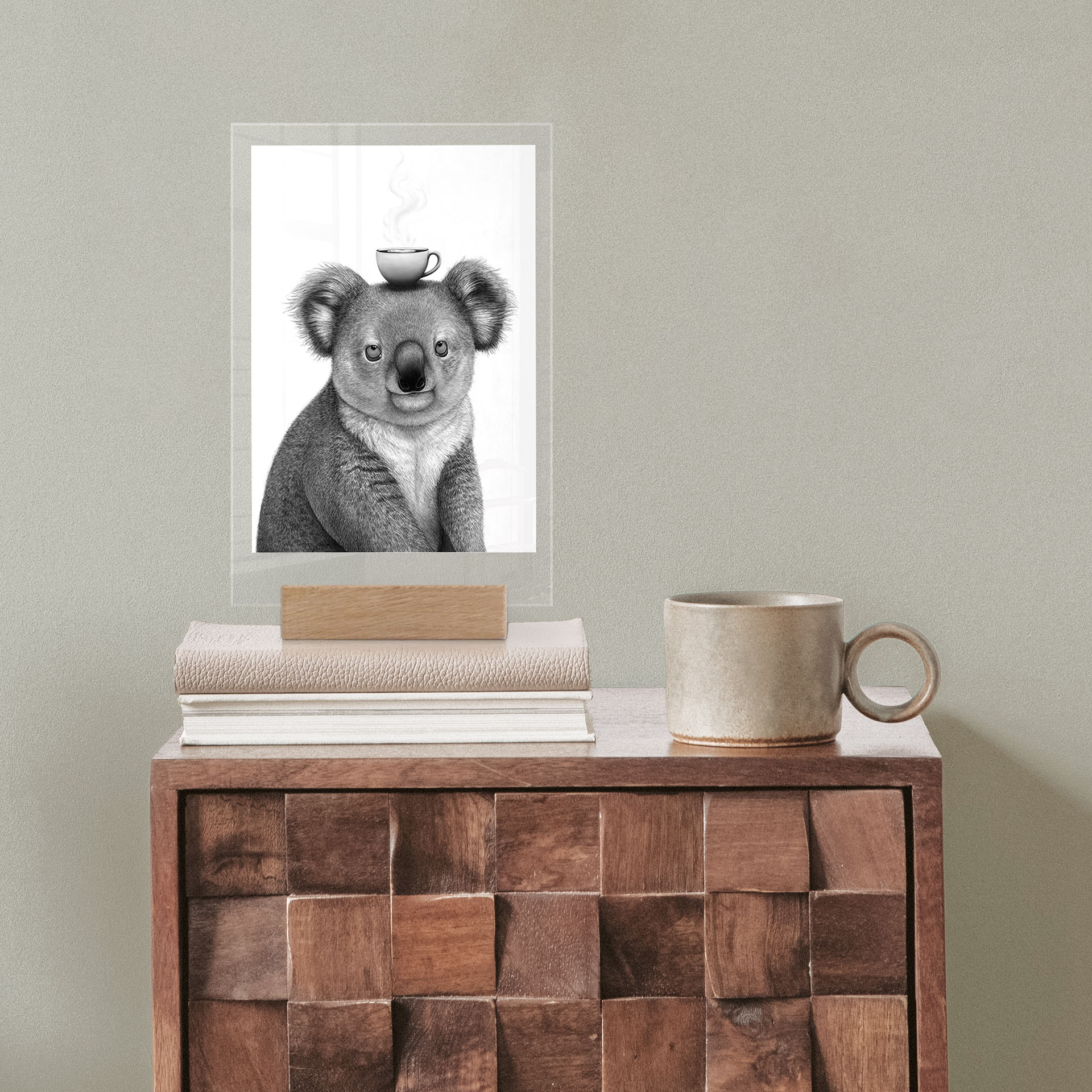 Bordopstilling Koala med kaffe - Korenkova