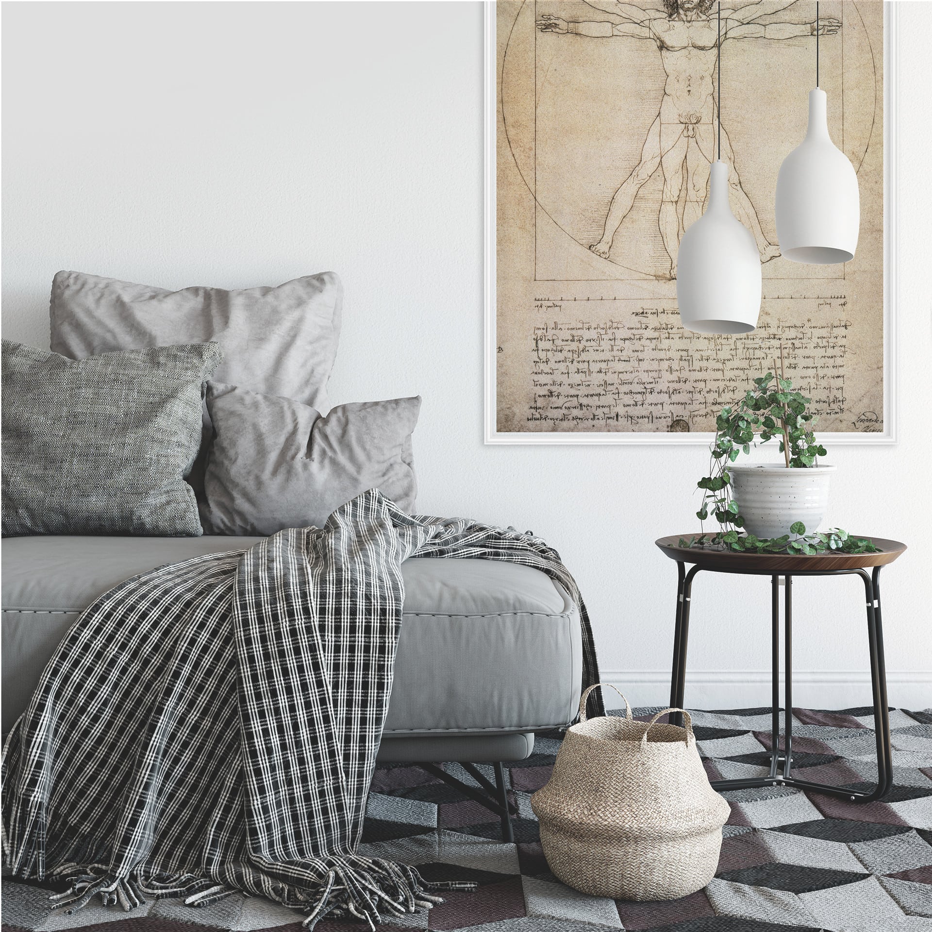 Wallprint W - Da Vinci - Proportionszeichnung