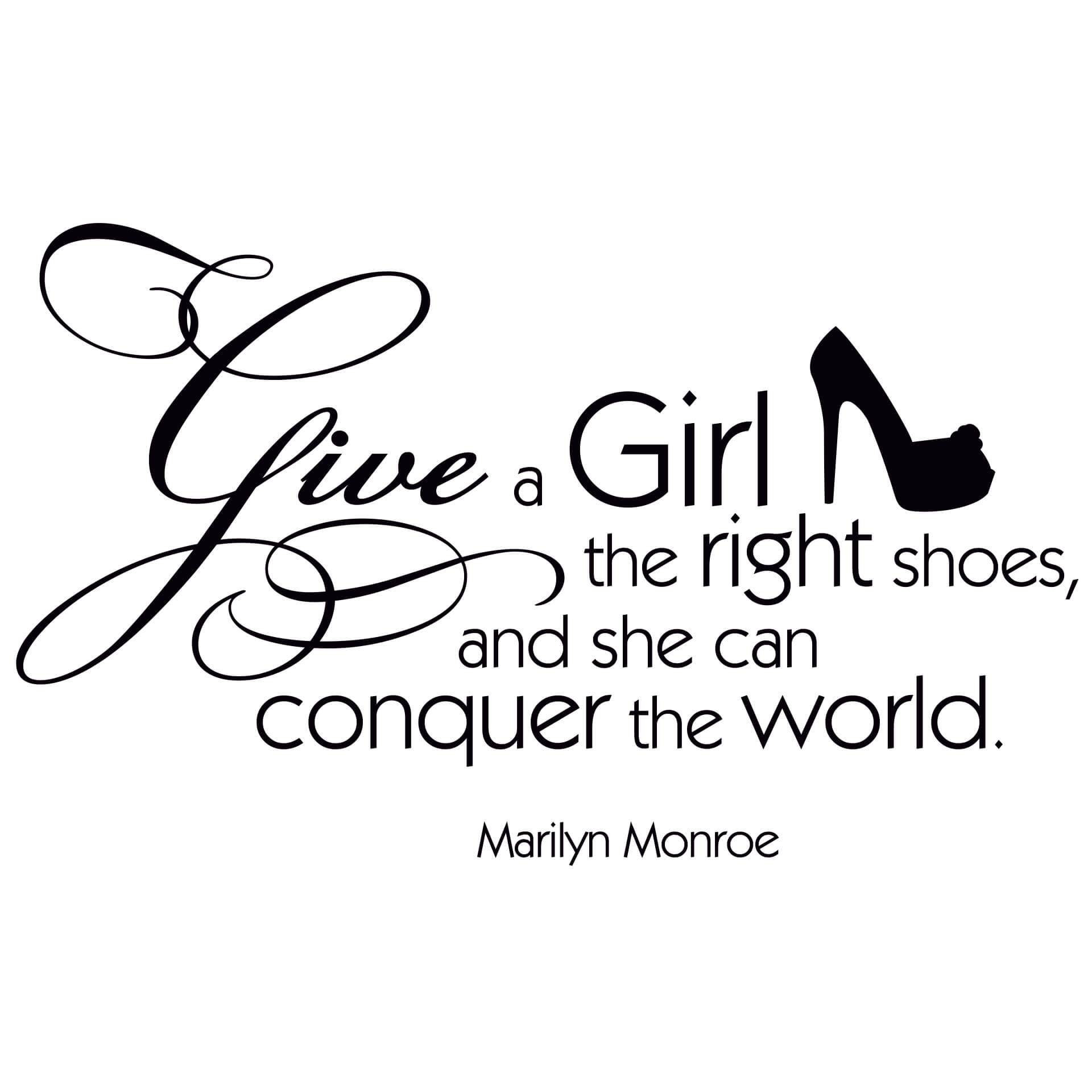 Wallsticker Sticker mural - Give a girl the right shoes... 2