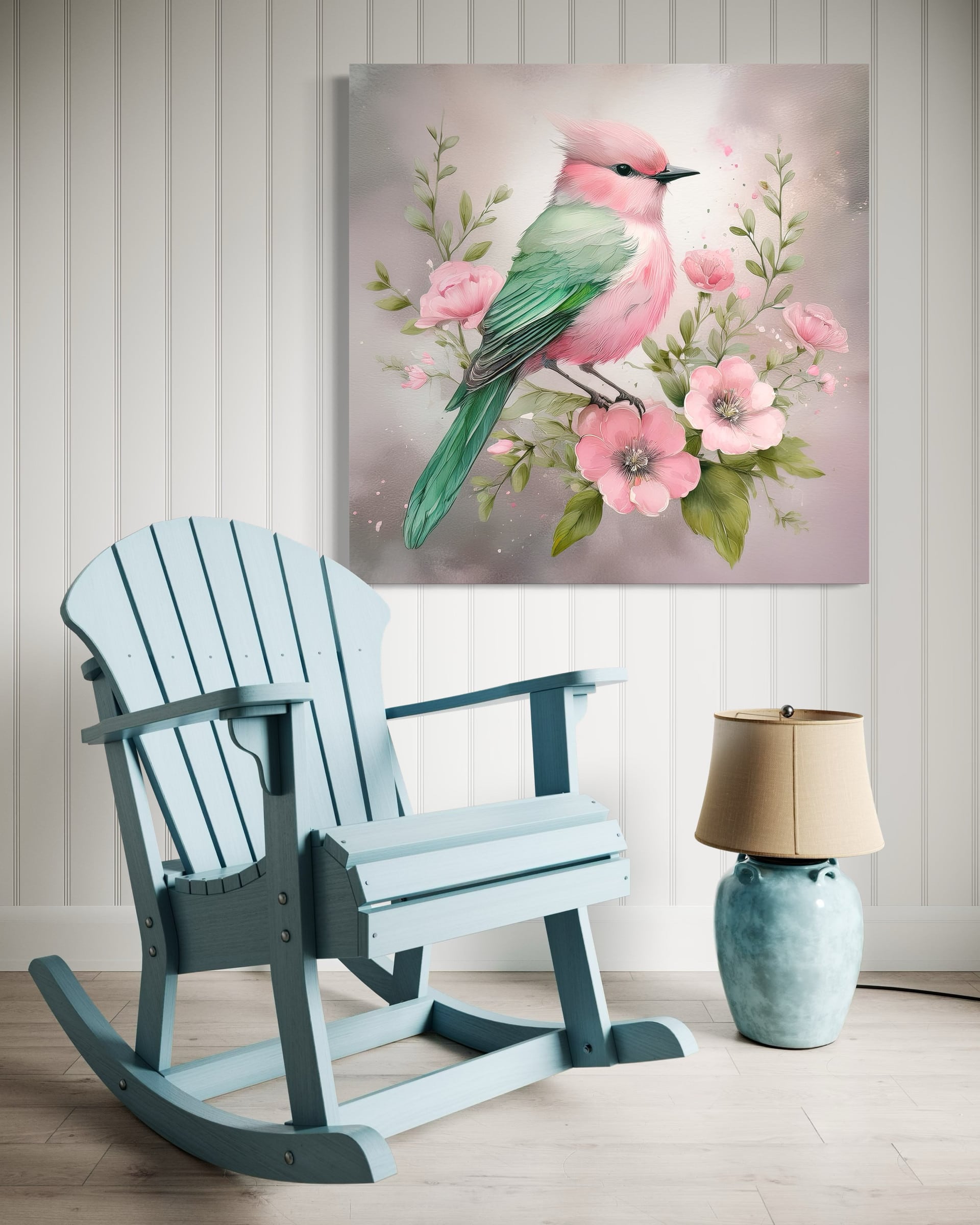 Leinwandbild Tiere Shabby Chic Vogel