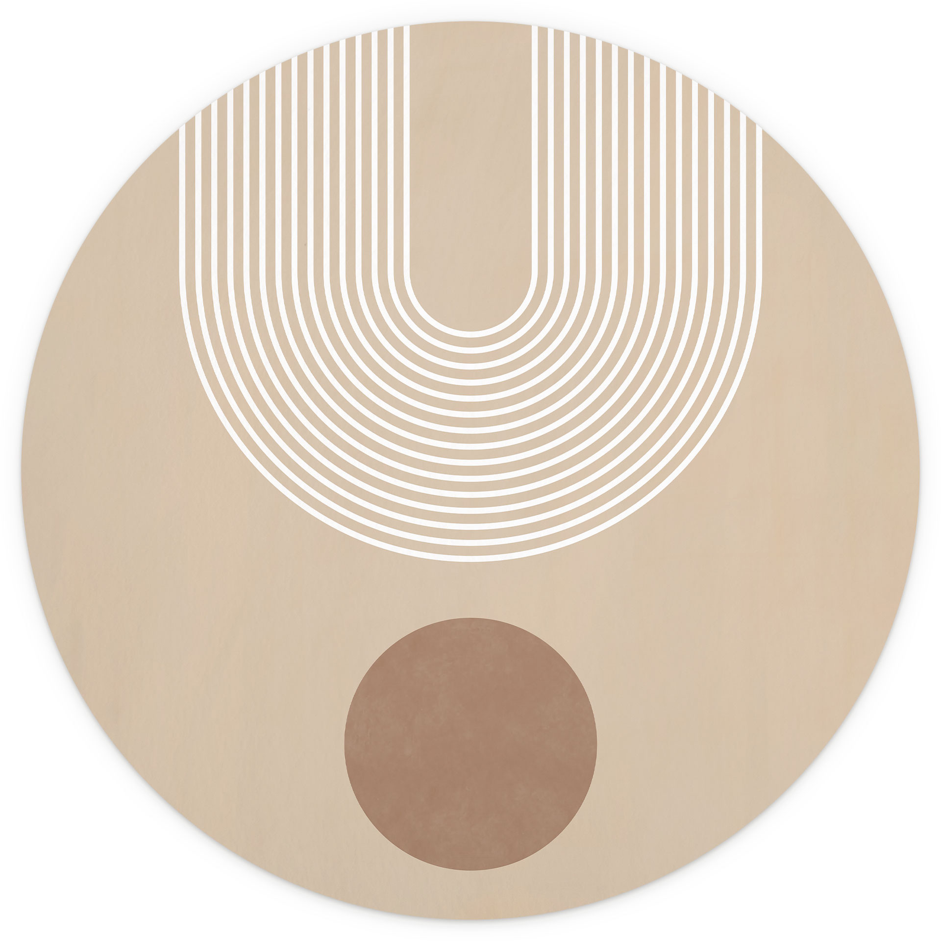 Abstracte Geometrie in Balans Fotobehang - Ristova - Rond - vliesbehang/zelfklevend vliesbehang