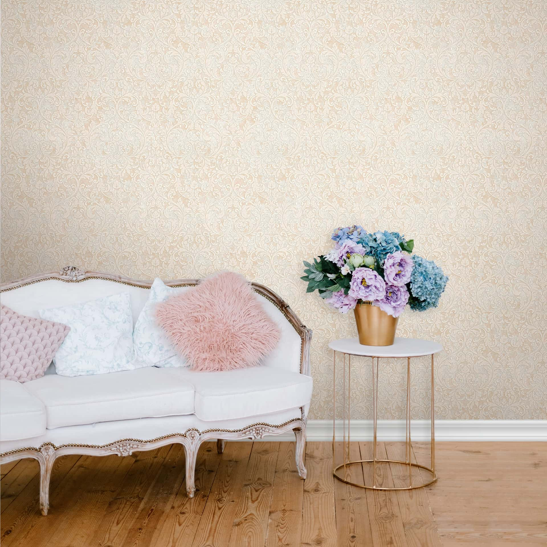 Vliesbehang Ornamental Ornamental Classic mat in beige
