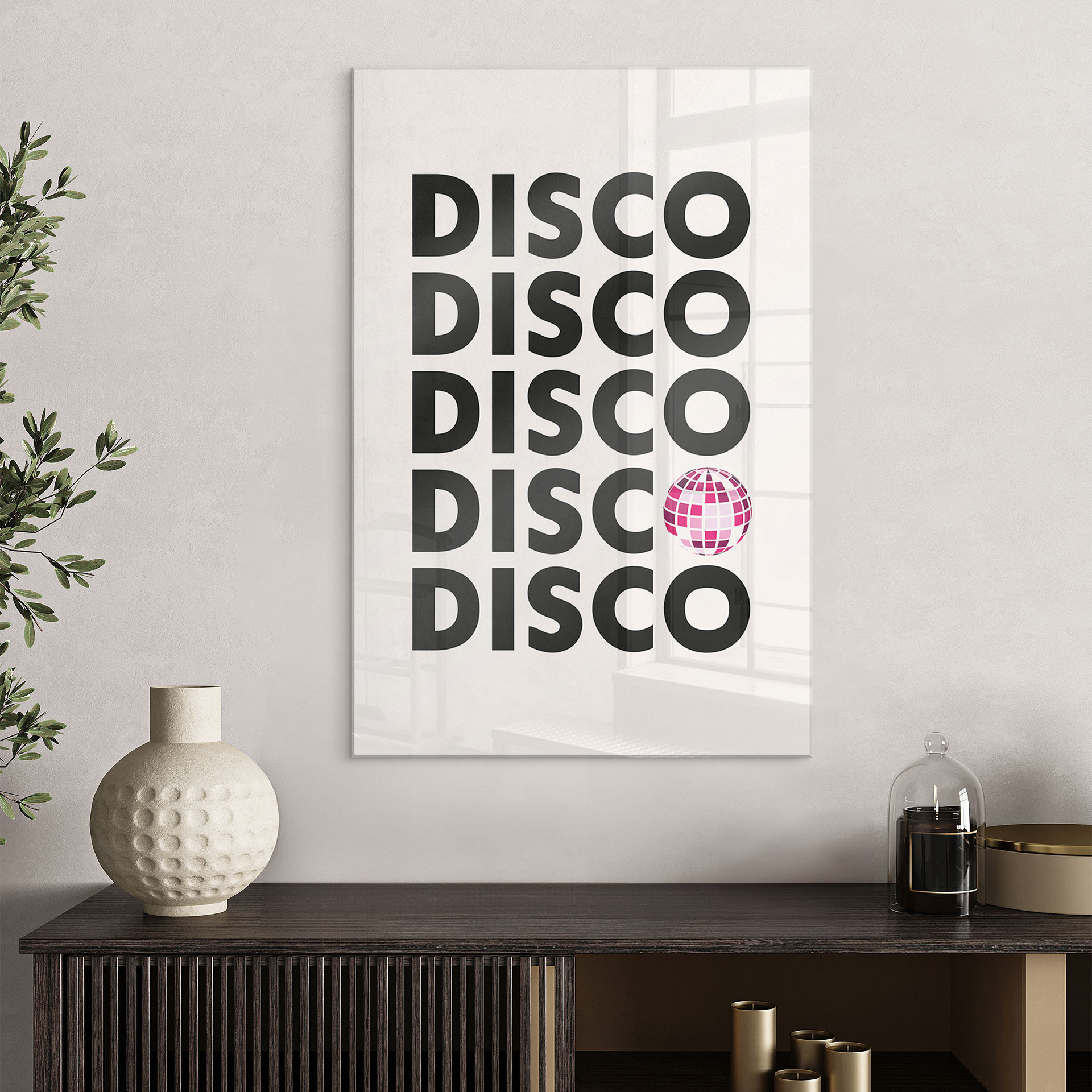 Akrylbillede Retro Disco Vibes Typografi - Kerr-Dineen