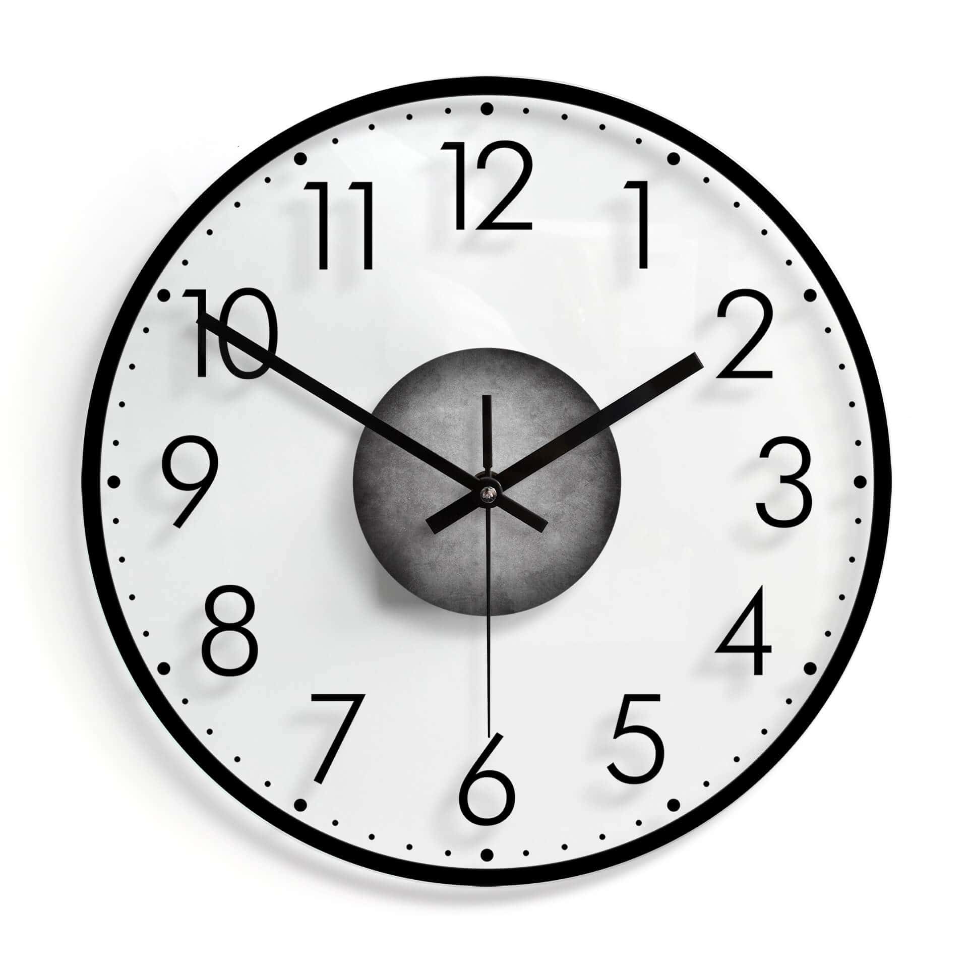 Horloge murale en verre - Moderne avec minutes