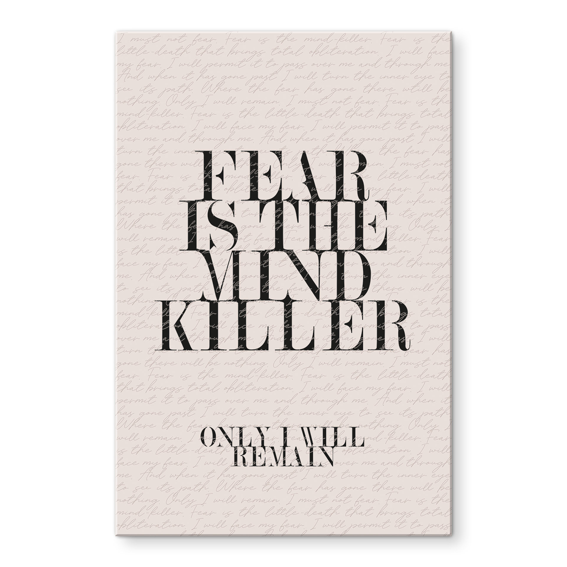 Akrylbillede Filmcitat fra Dune - Fear is the Mind-Killer