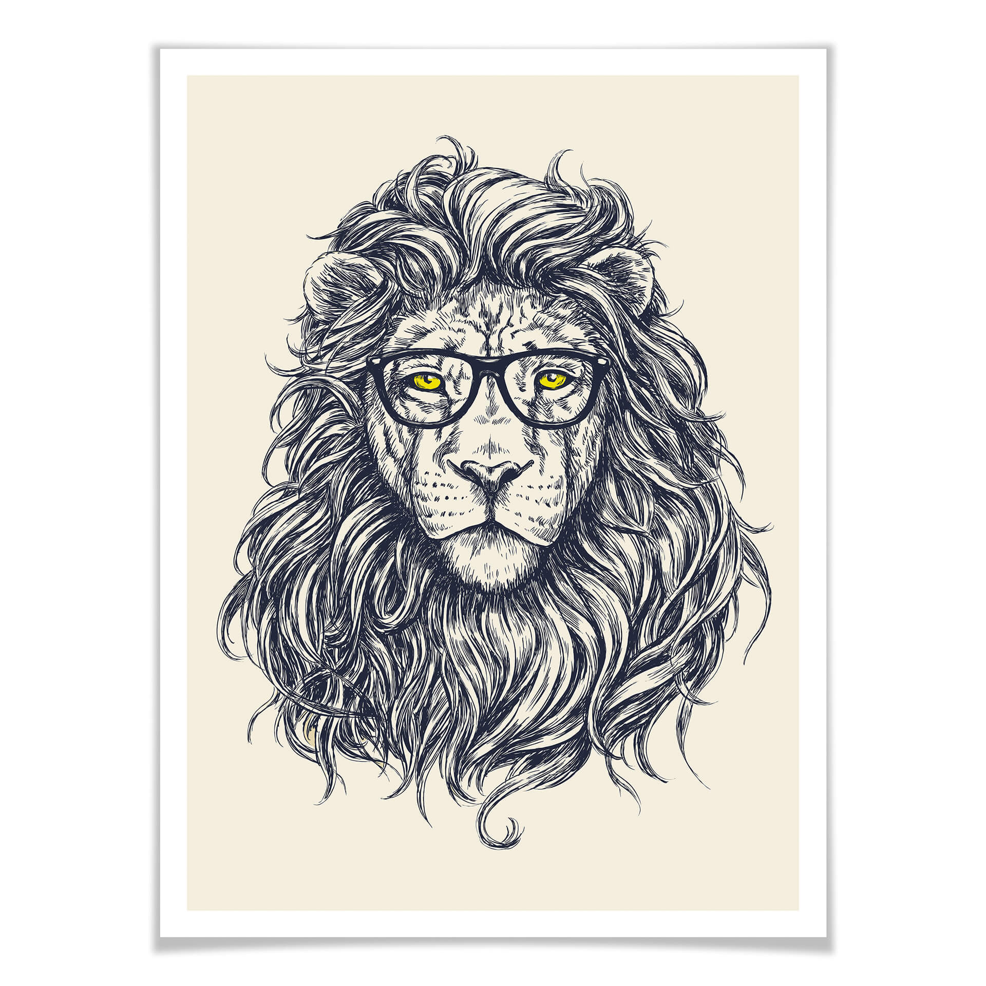 Poster Nerdy Lion