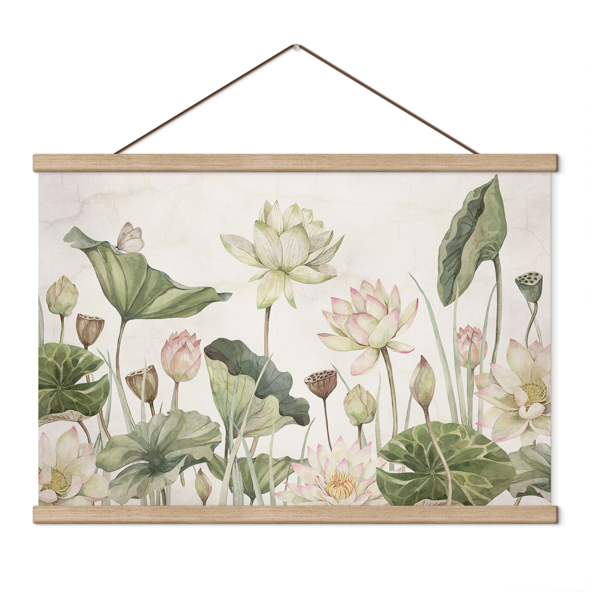 Obraz tkaniny Sielanka z liliami wodnymi w pastelu - Sir Edward