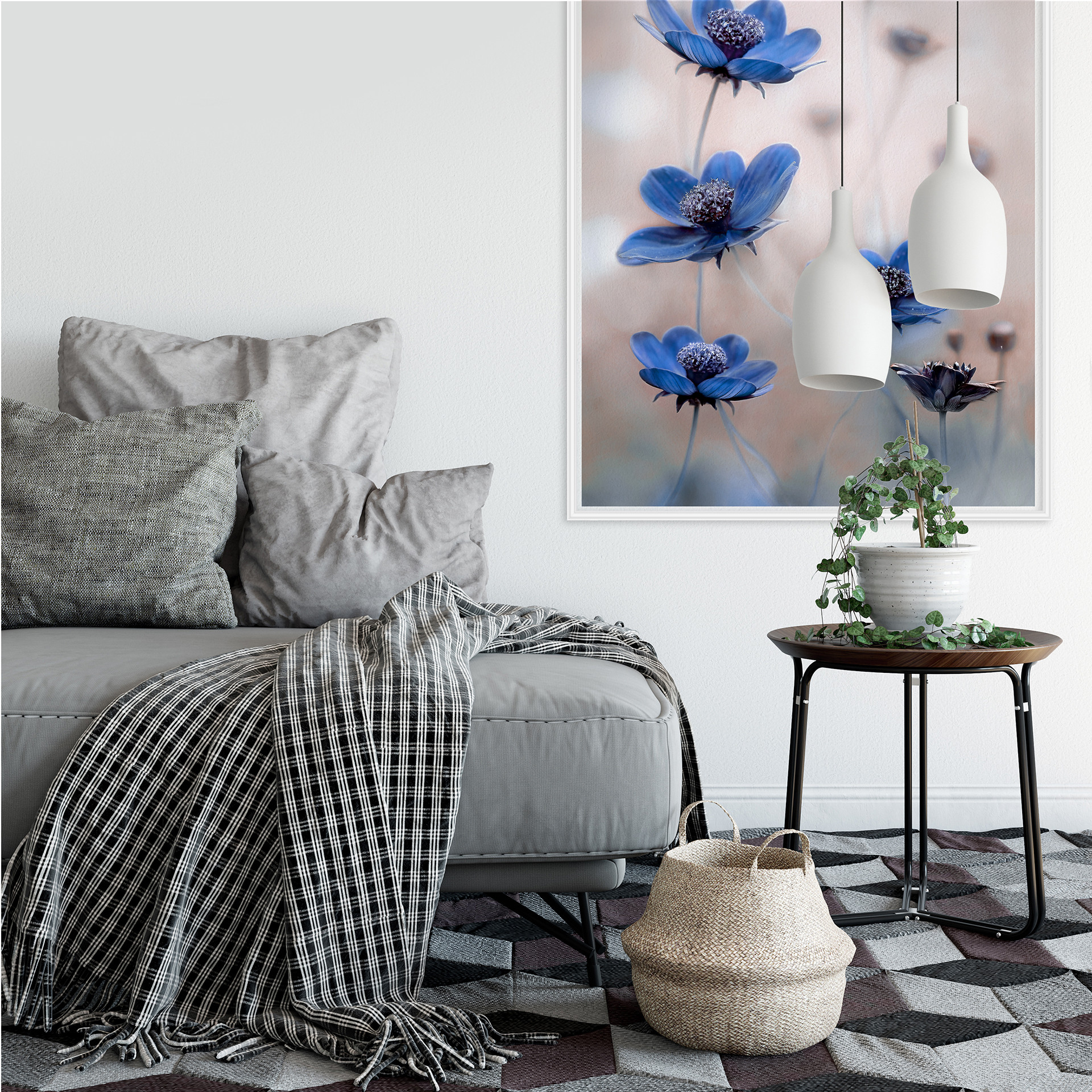 Wallprint Disher - Blue Cosmos