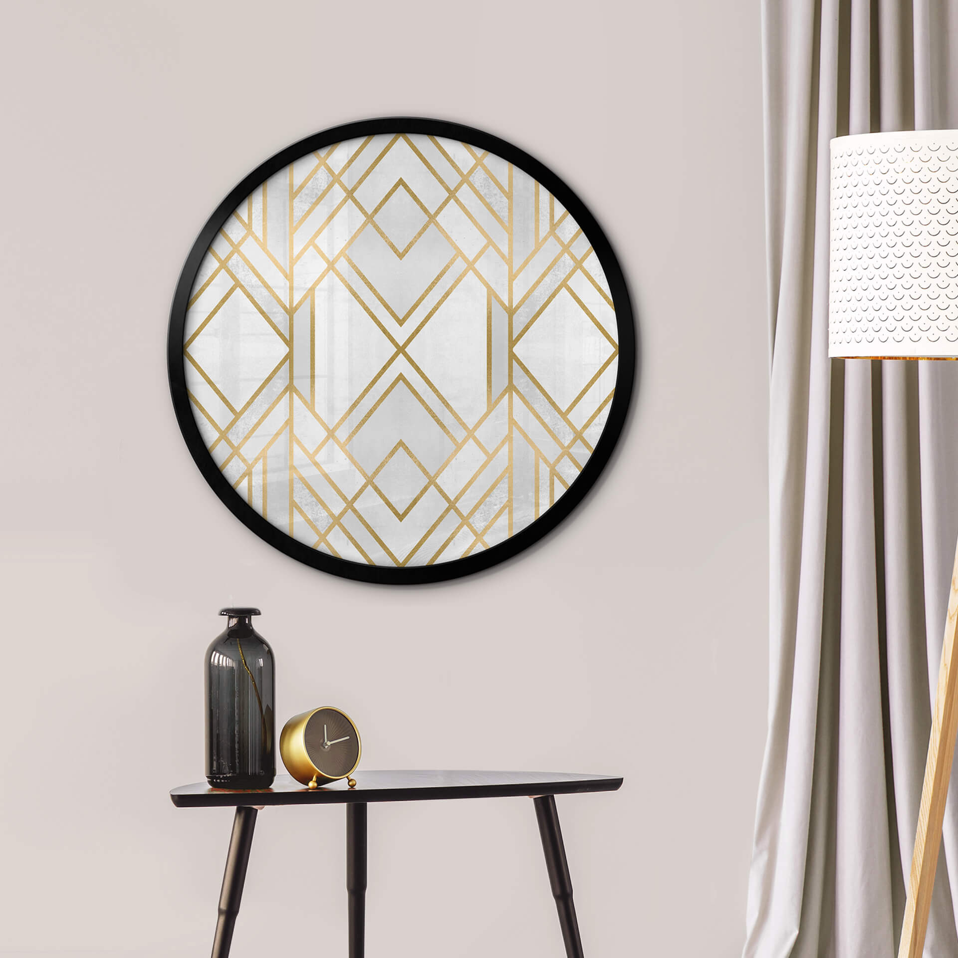 Poster Fredriksson - Art Deco: Goldene Geometry