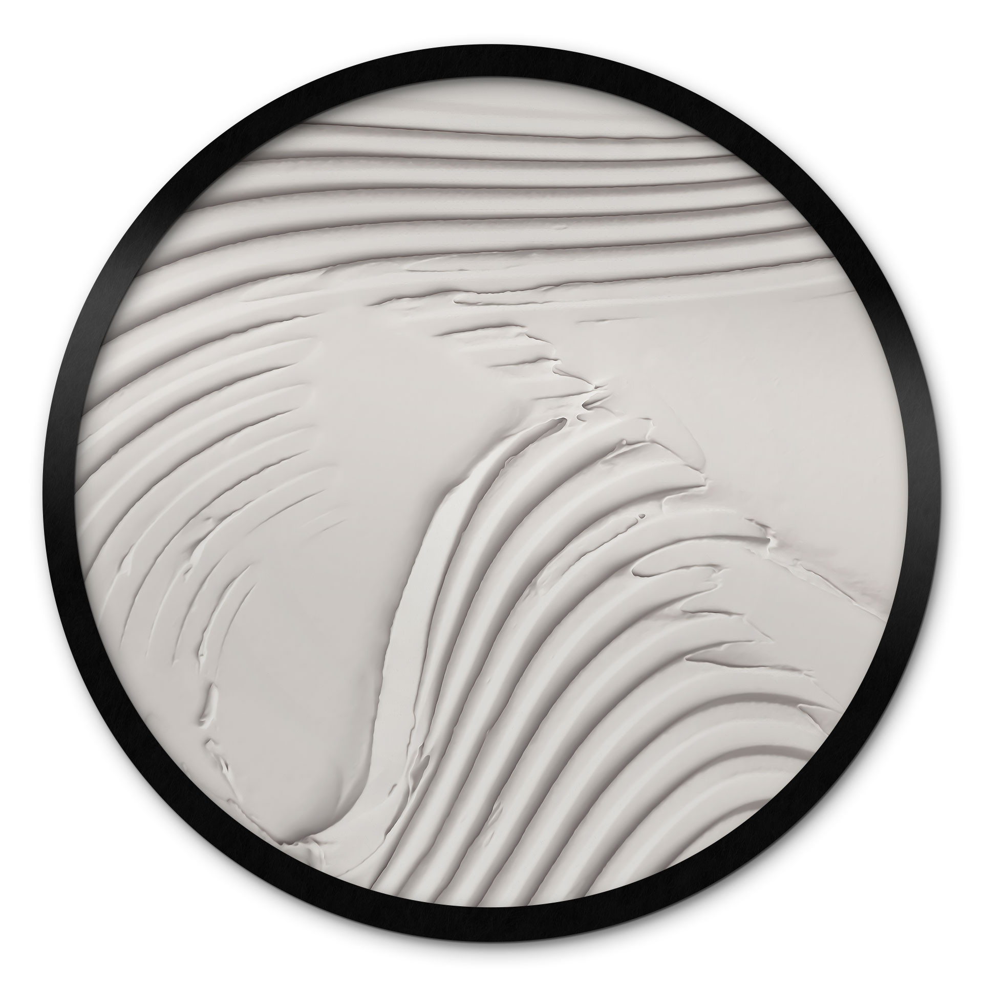 Poster Structures douces en beige - Pictufy Studio - Rond