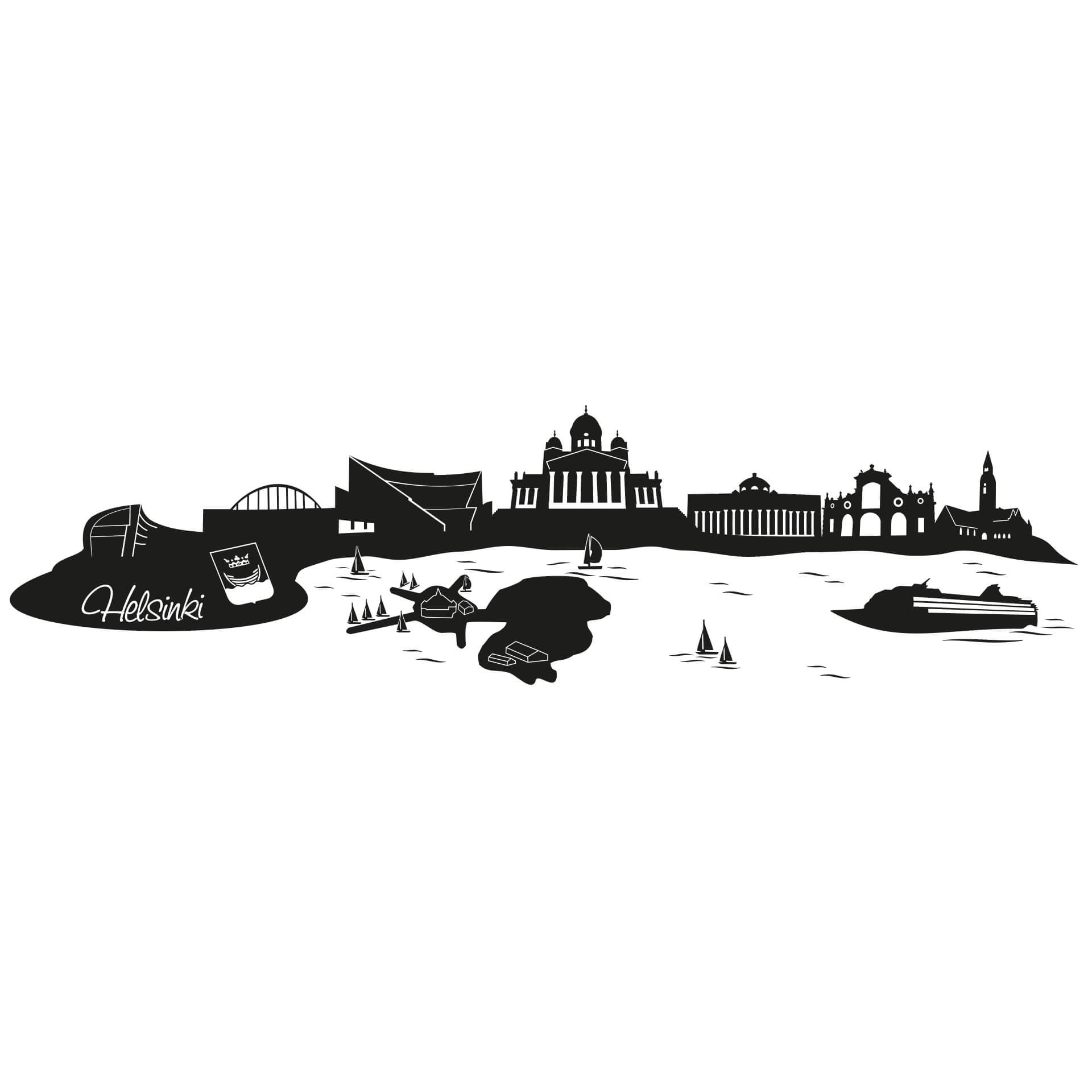Wallsticker Helsinki Skyline