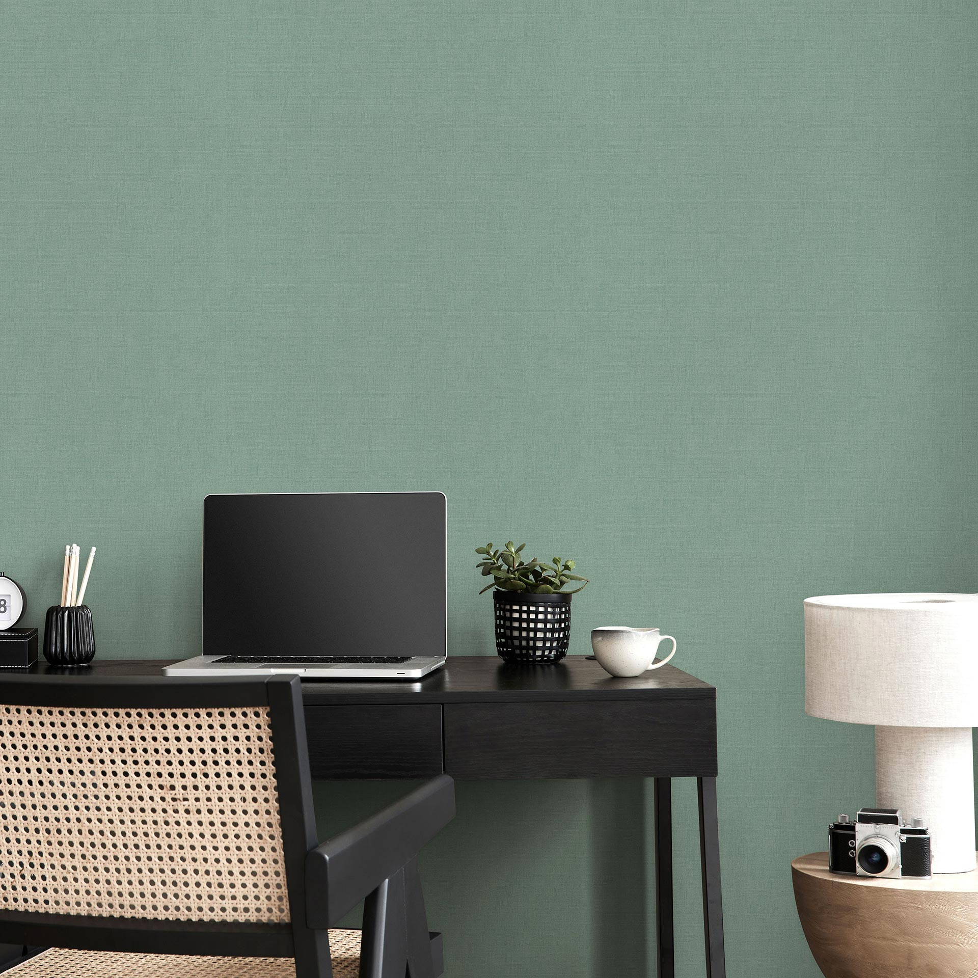 Vliesbehang, behang Aurora turquoise