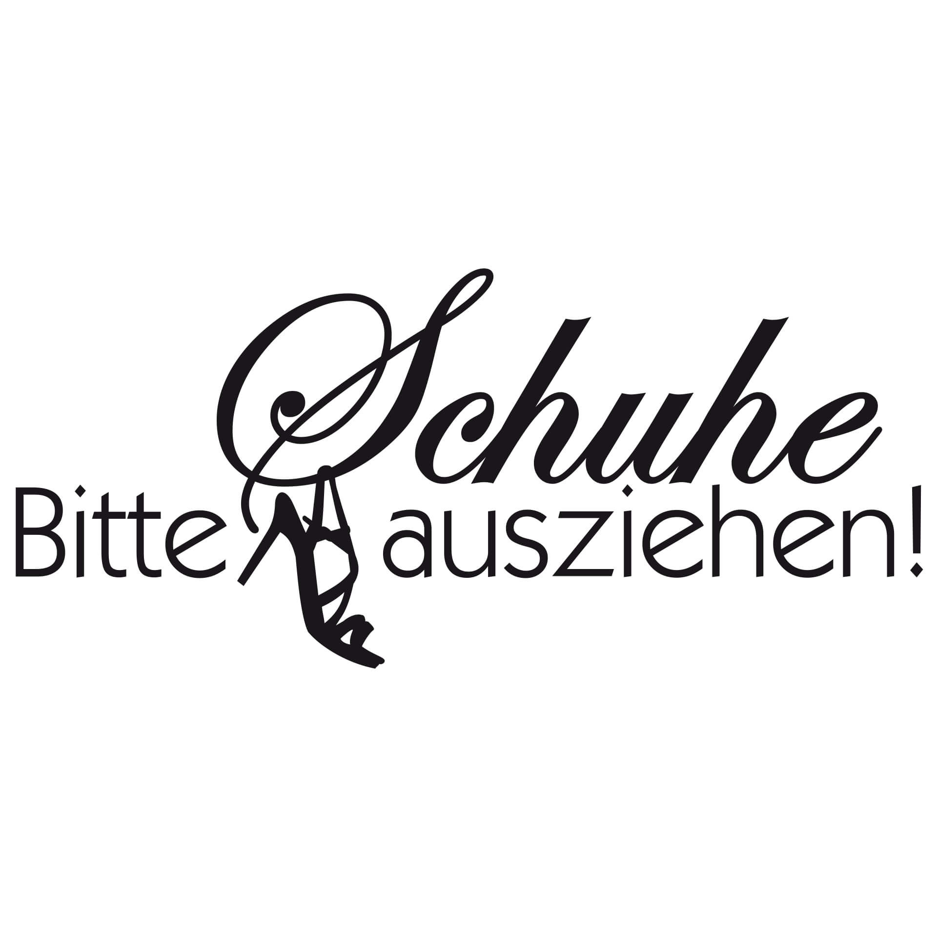 Wandtattoo Bitte Schuhe ausziehen 2