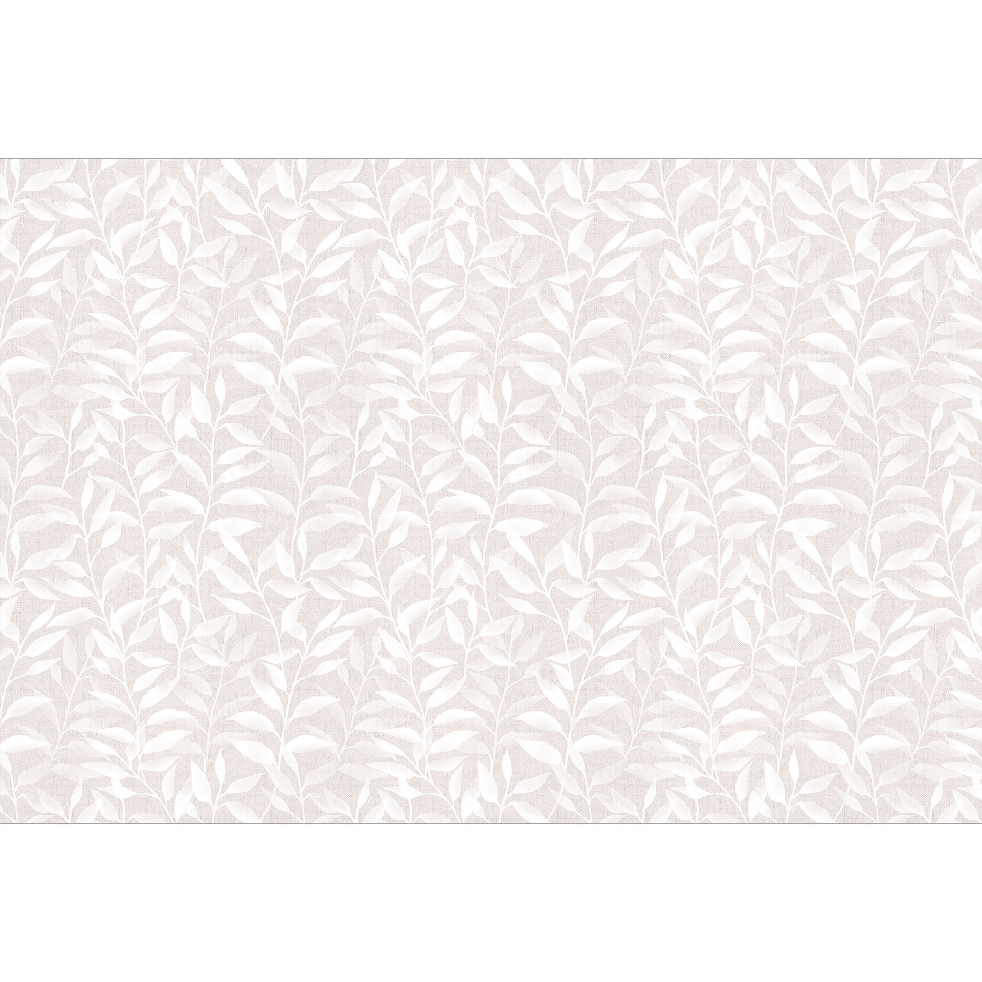 Delicate Watercolour Leaves Fotobehang - Zacht Beige - Bloemdecoratie