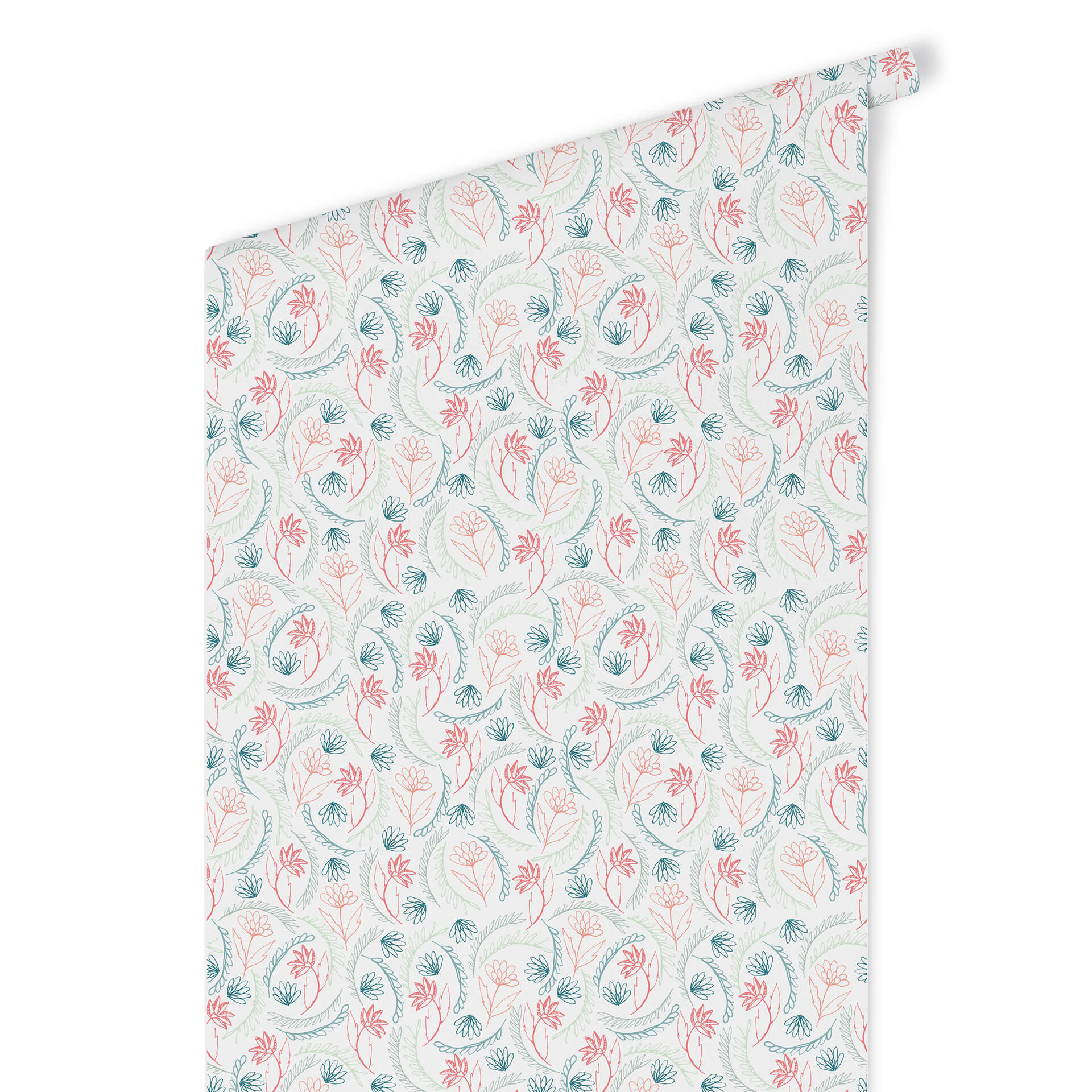 Patroonbehang Graphic Flowers - roze