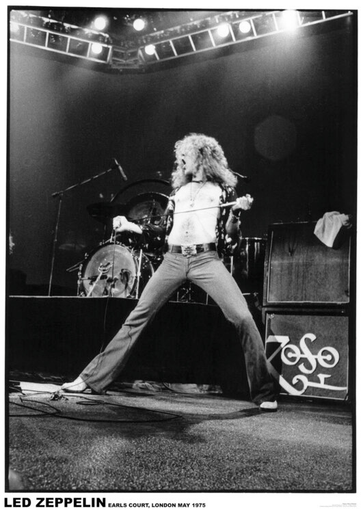 Poster Rober Plant - Earls Court May 1975, Plakat (59,4 x 84,1 cm)