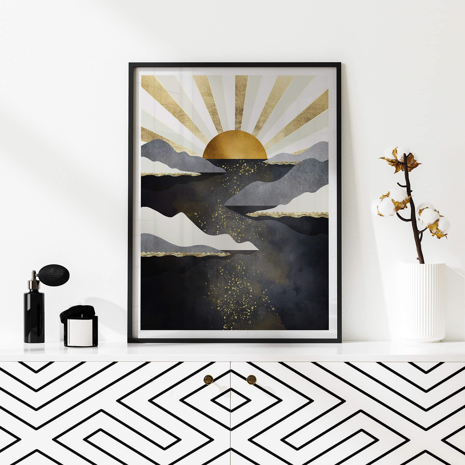 Poster SpaceFrog Designs - crépuscule doré