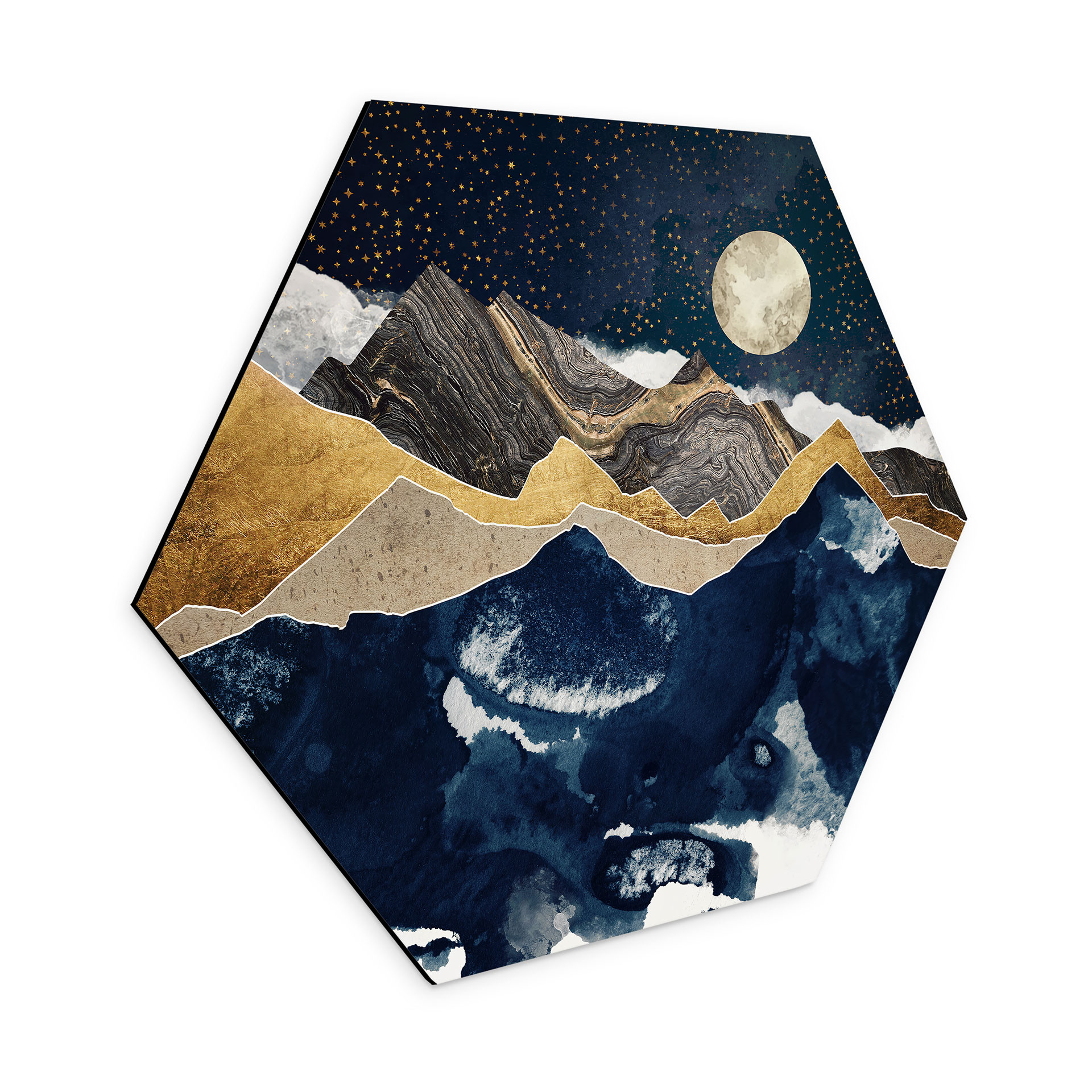 Hexagon Dibond Stjernehimmel om vinteren - SpaceFrog Designs